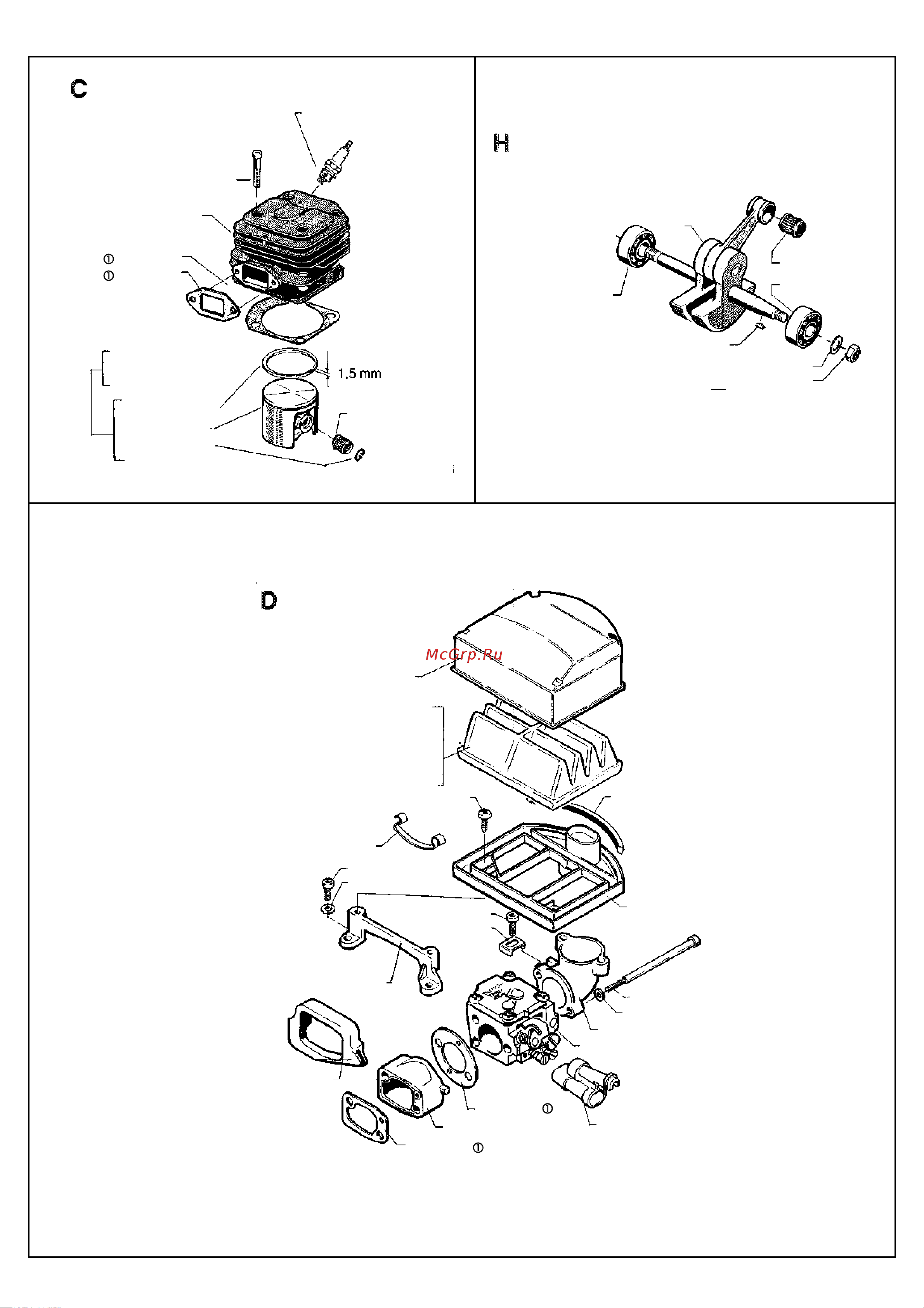 Husqvarna 268 (1990) parts Руководство по эксплуатации онлайн [3/9] 770753