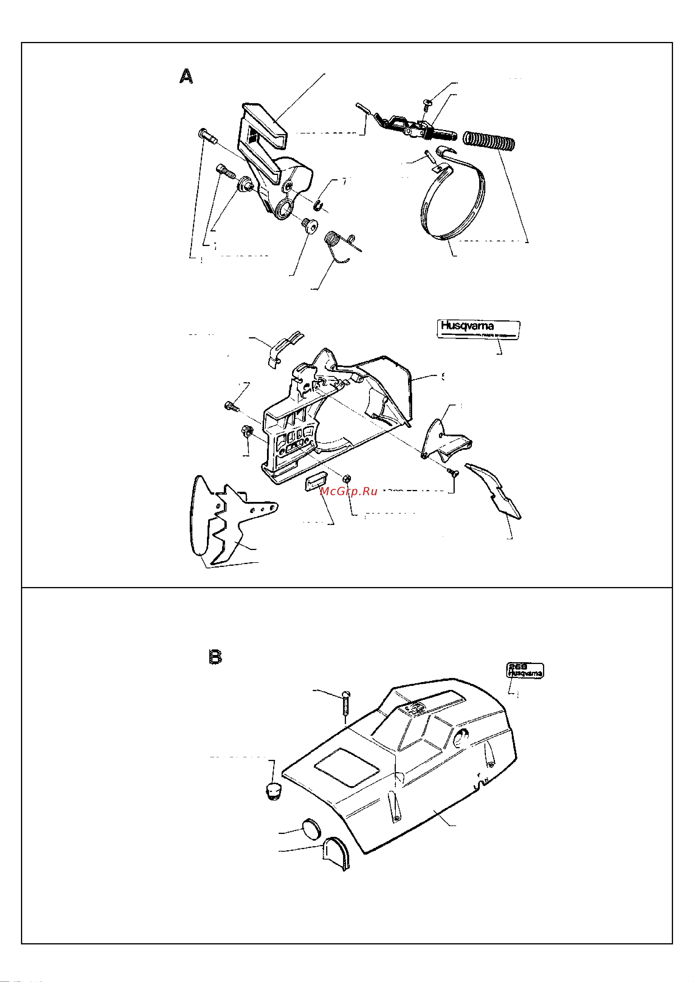 Husqvarna 268 (1991) parts Руководство по эксплуатации онлайн [2/9] 770754