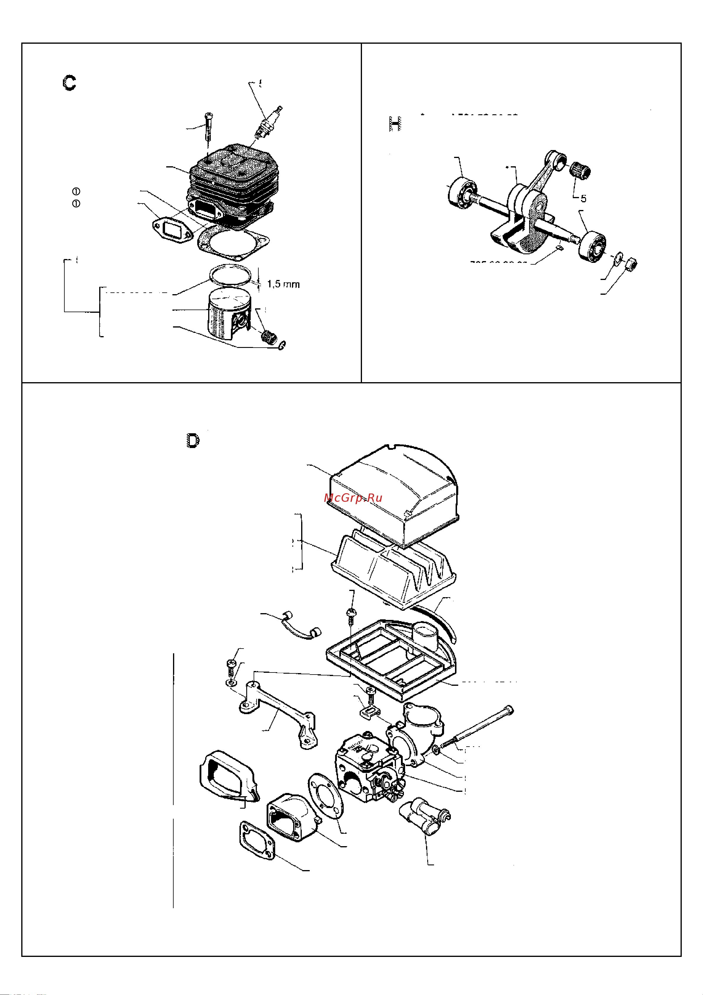 Husqvarna 268 (1991) parts Руководство по эксплуатации онлайн [3/9] 770754