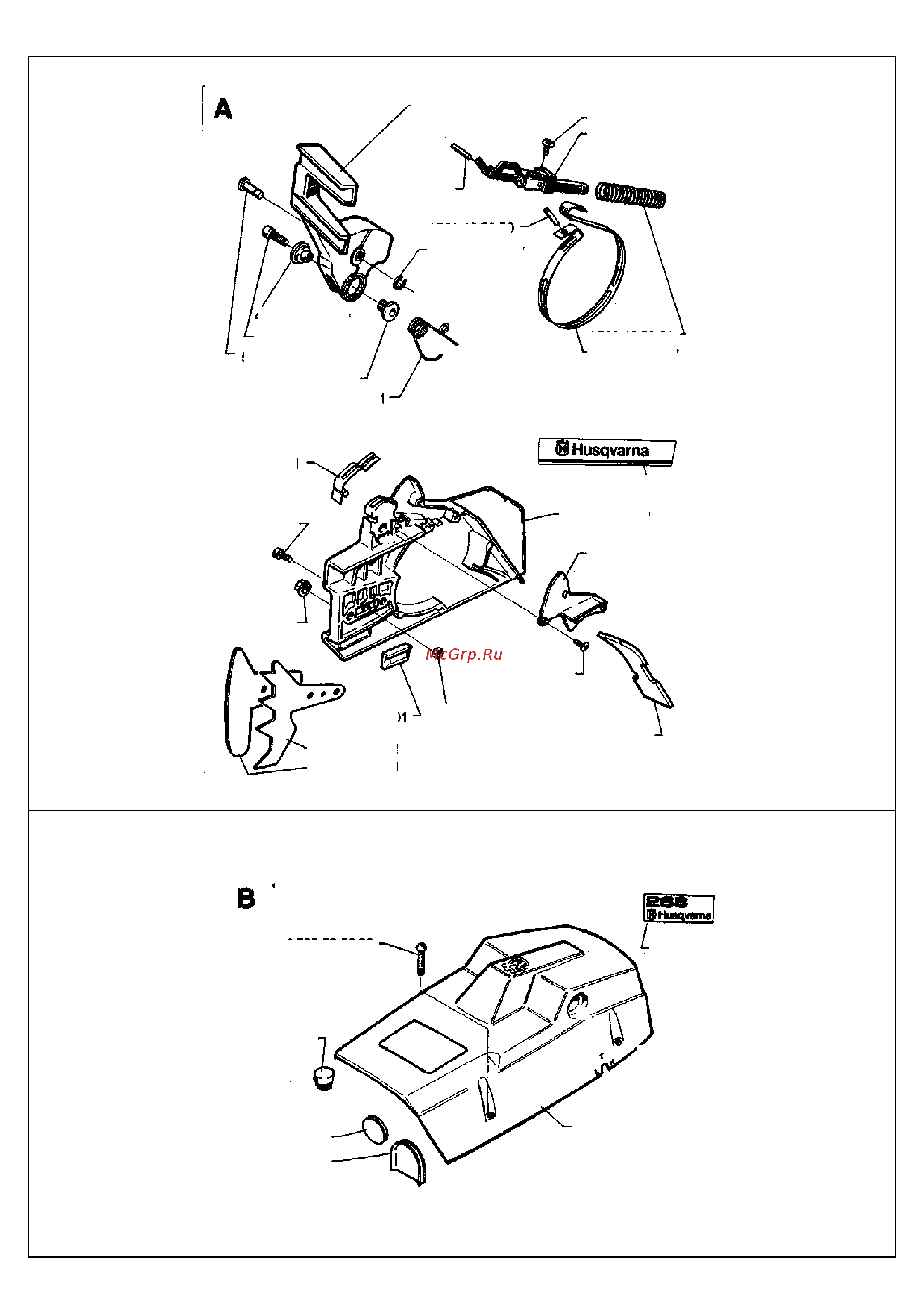 Husqvarna 268 (1993) parts Руководство по эксплуатации онлайн [2/9] 770755