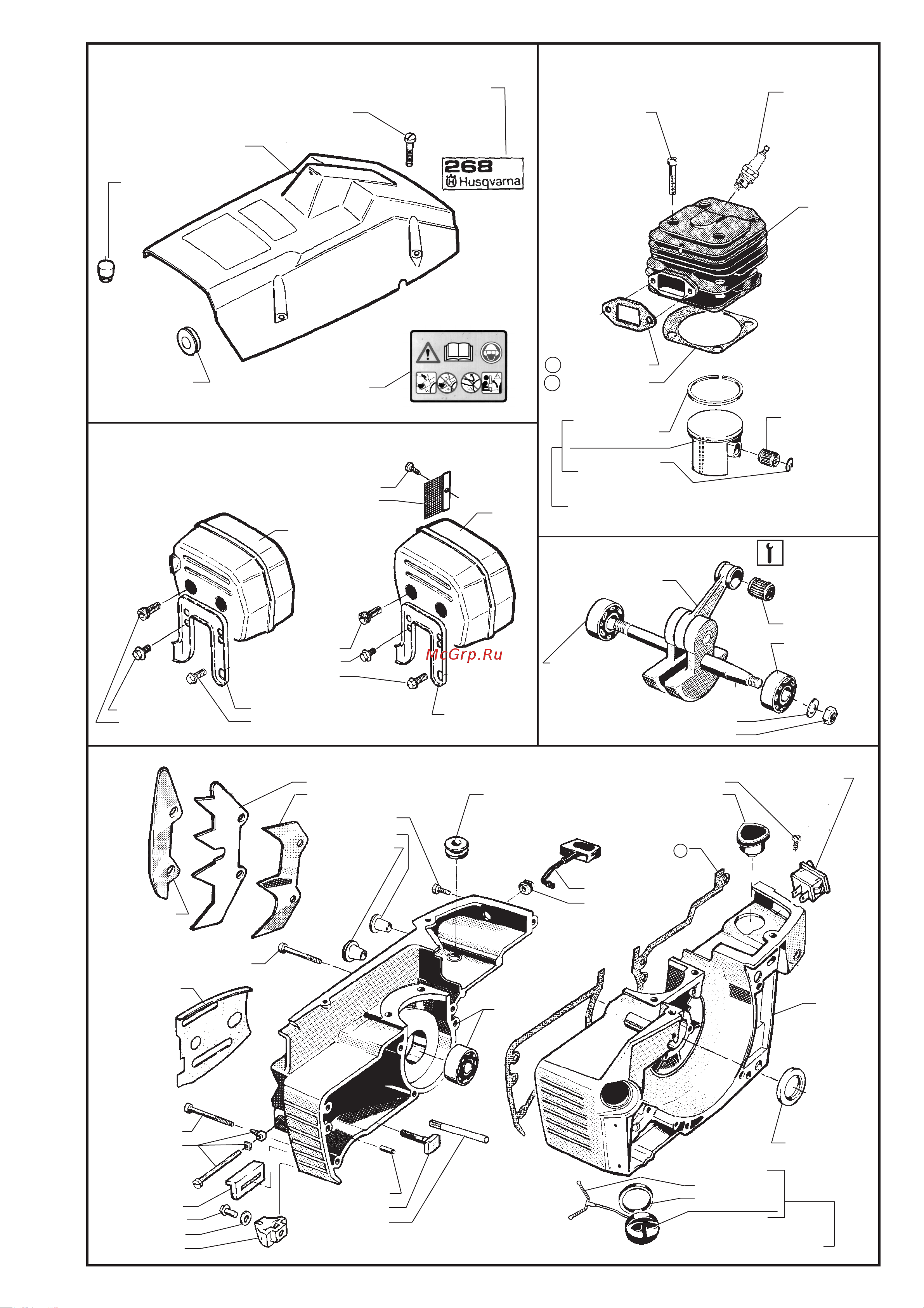 Husqvarna 268 (1999) parts [3/8] Correction 503 28 90 17