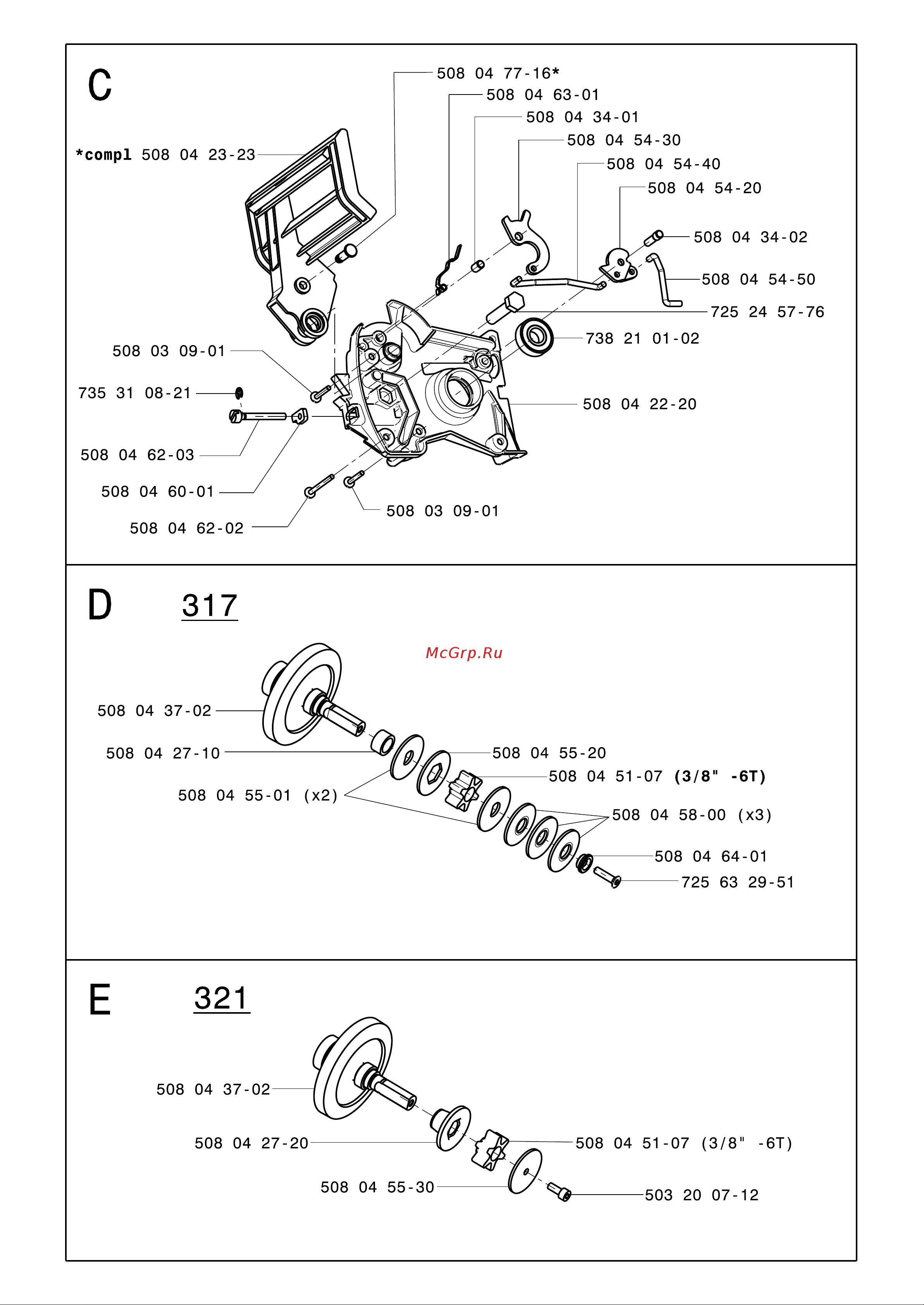 Husqvarna 321 Electric (2005) parts Руководство по эксплуатации онлайн [3/5] 770766