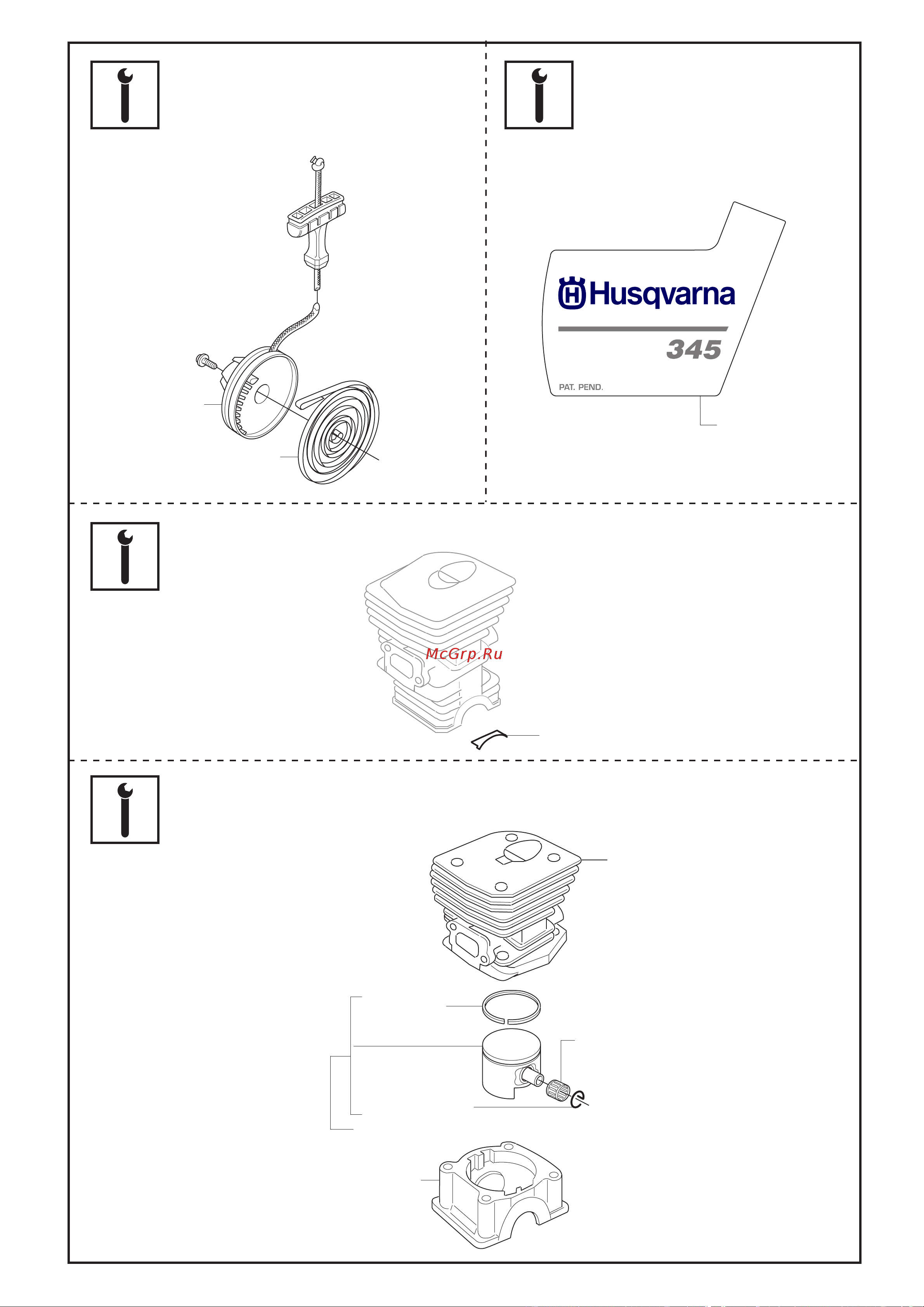 Husqvarna 340 (2007) parts [19/19] Up to 000601101 340 345