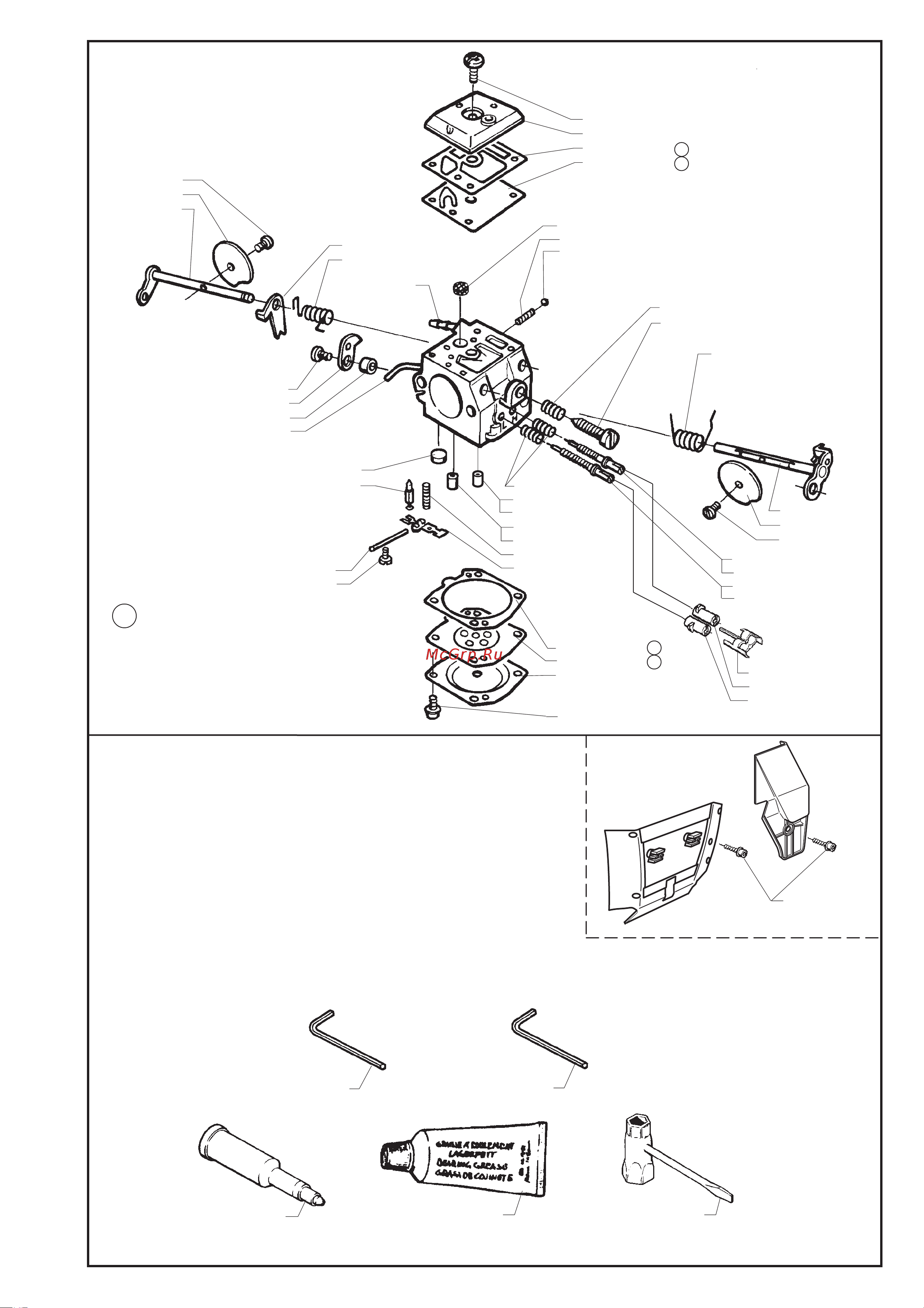 Husqvarna 372 (1999) parts [8/9] Walbro hd 6 b walbro hd 12 b epa