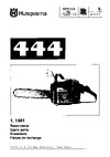 Husqvarna 444 (1981) parts Руководство по эксплуатации