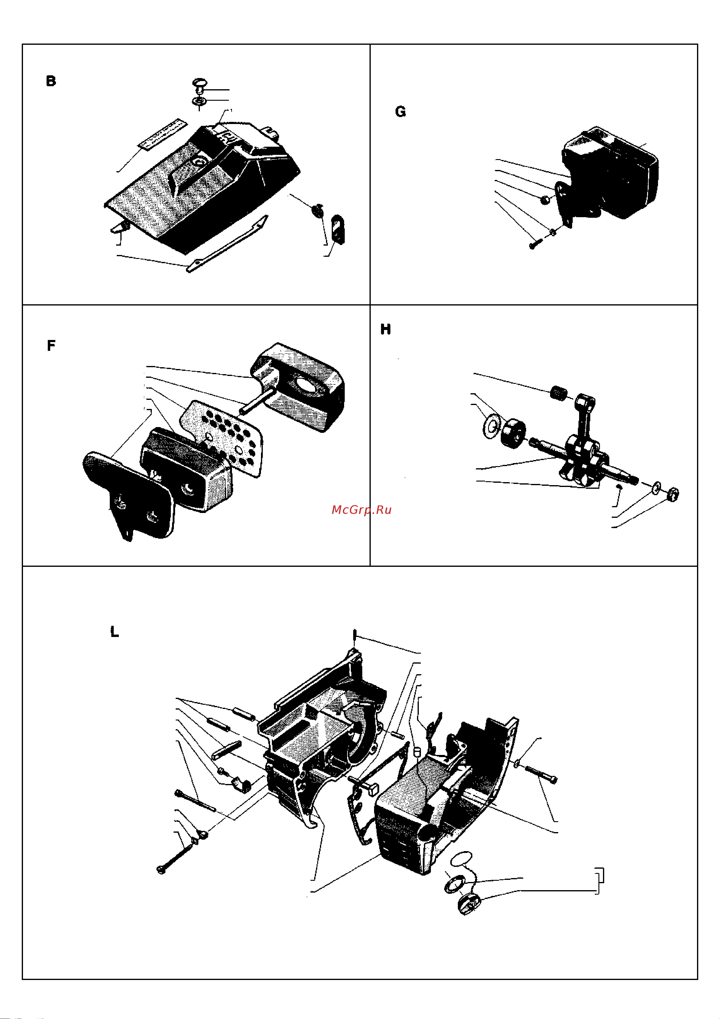 Husqvarna 444 (1981) parts Руководство по эксплуатации онлайн [3/10] 770815
