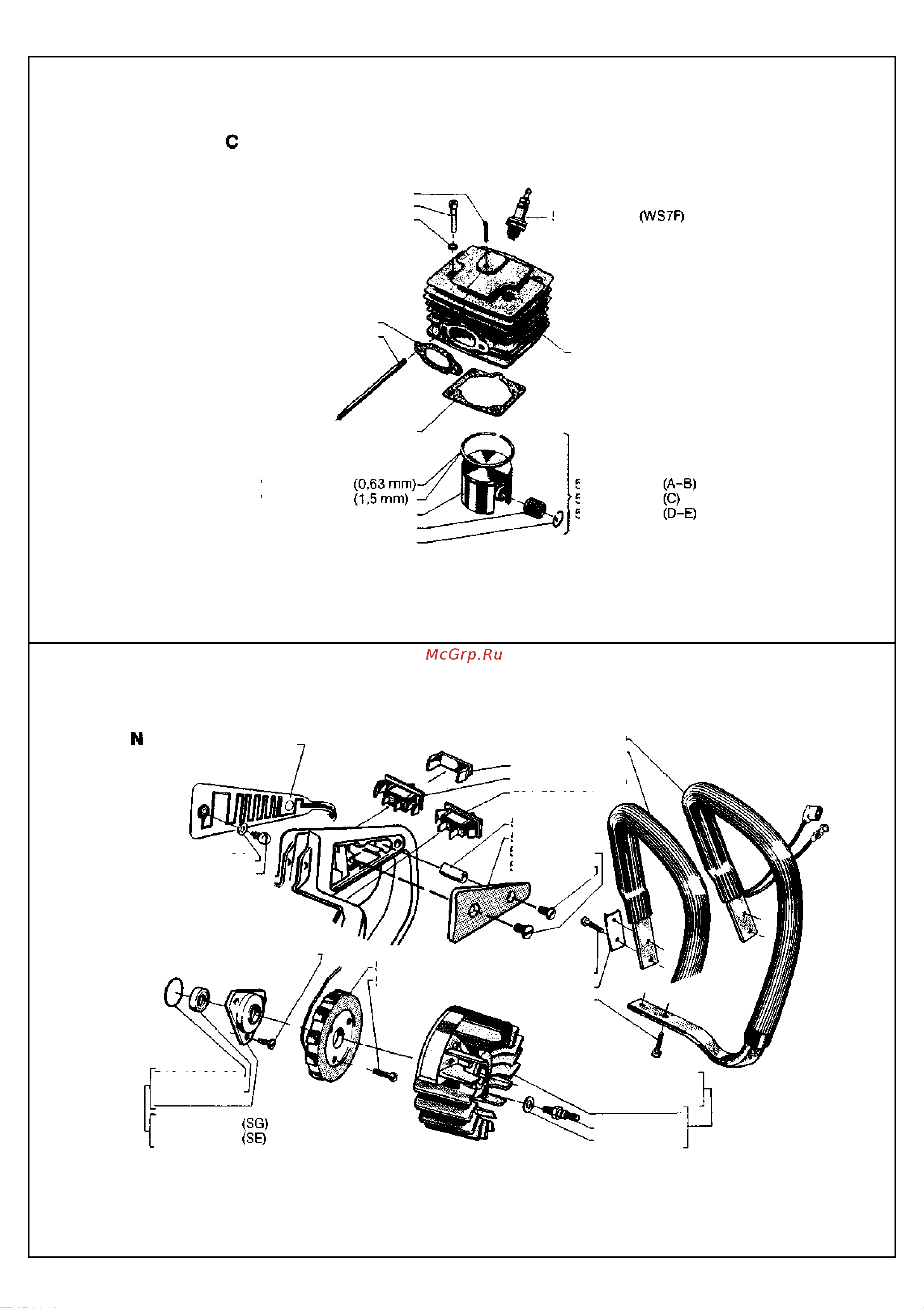 Husqvarna 444 (1981) parts Руководство по эксплуатации онлайн [4/10] 770815