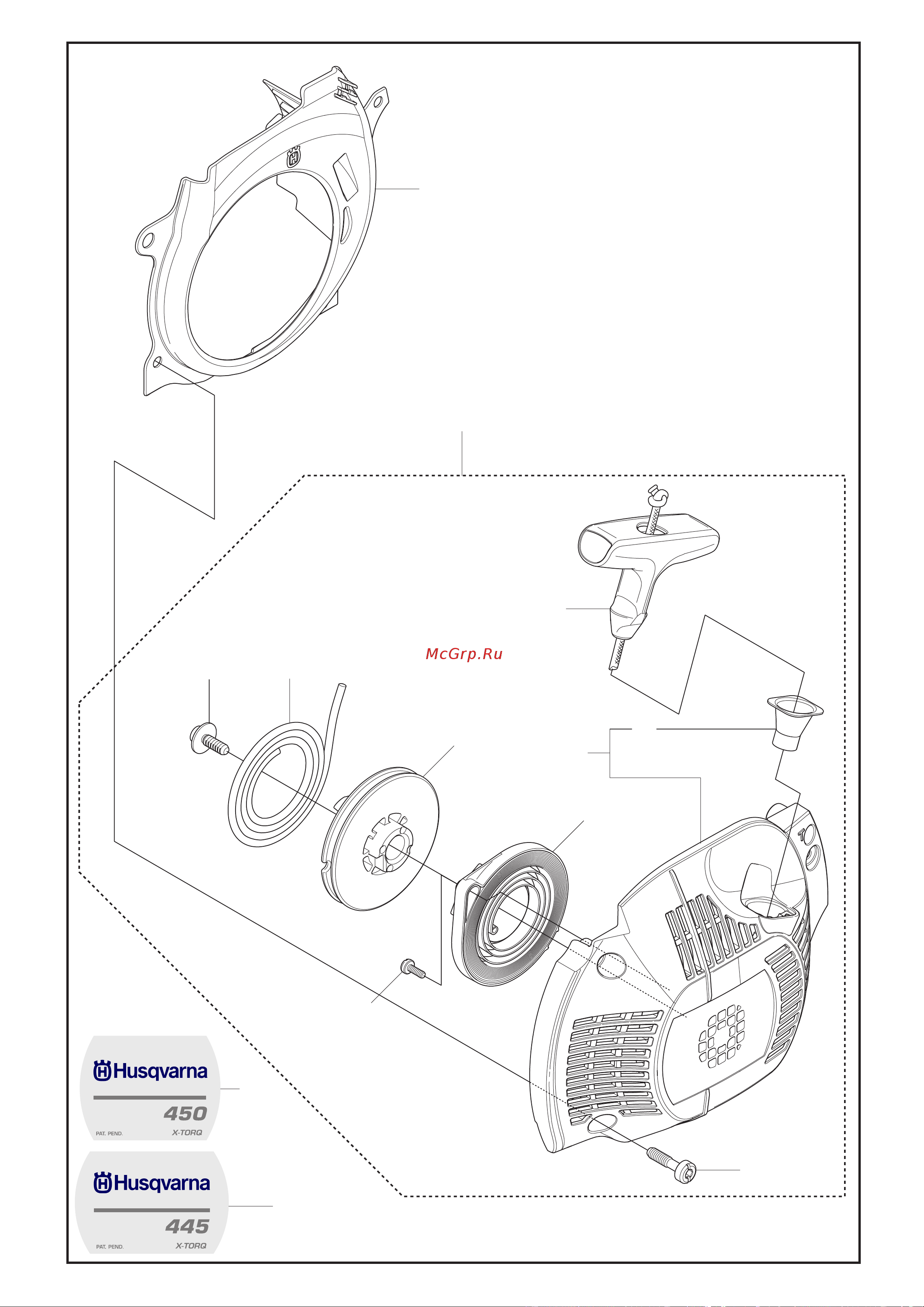 Husqvarna 445 (2009) parts Руководство по эксплуатации онлайн [10/41] 770819