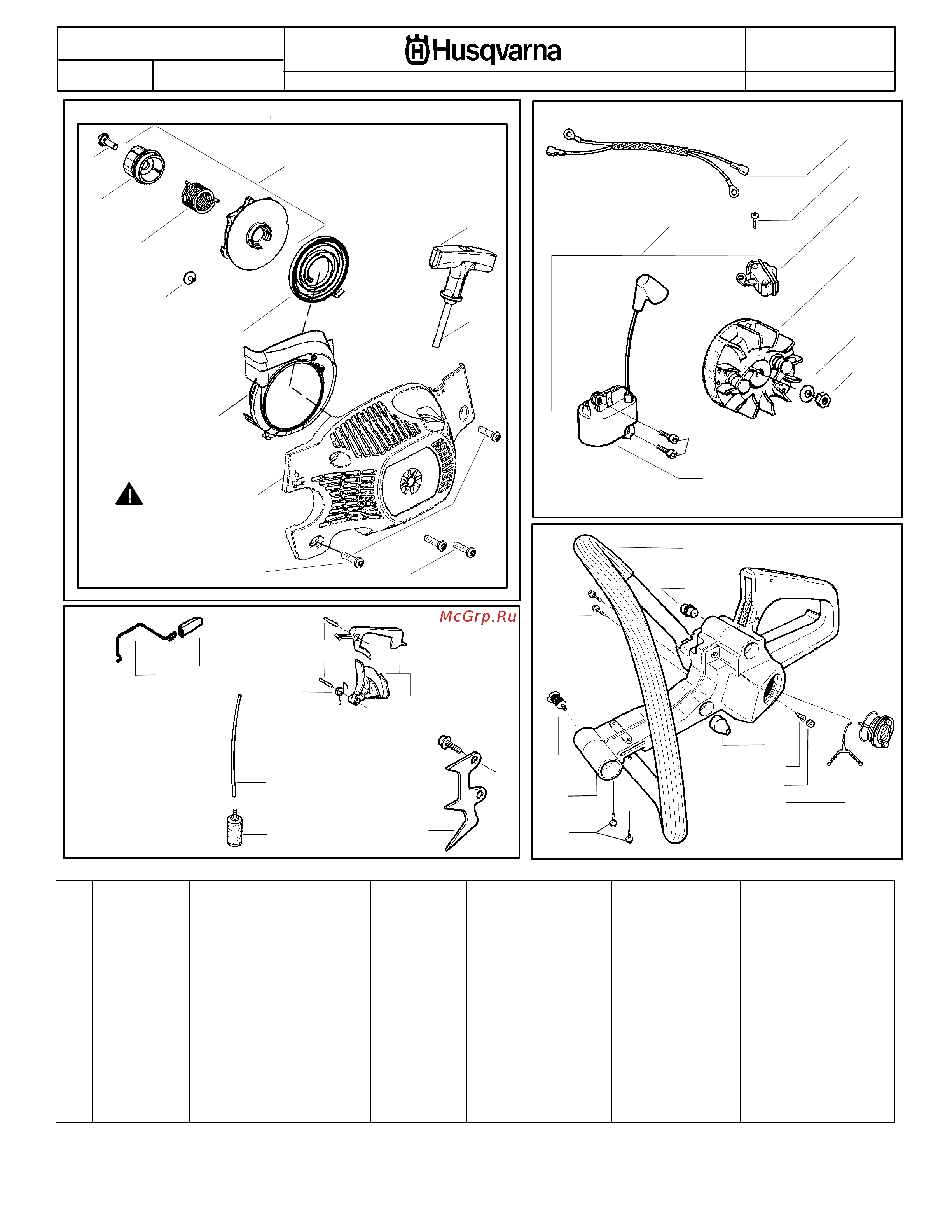 Husqvarna 142 (2005) parts [5/6] R parts list