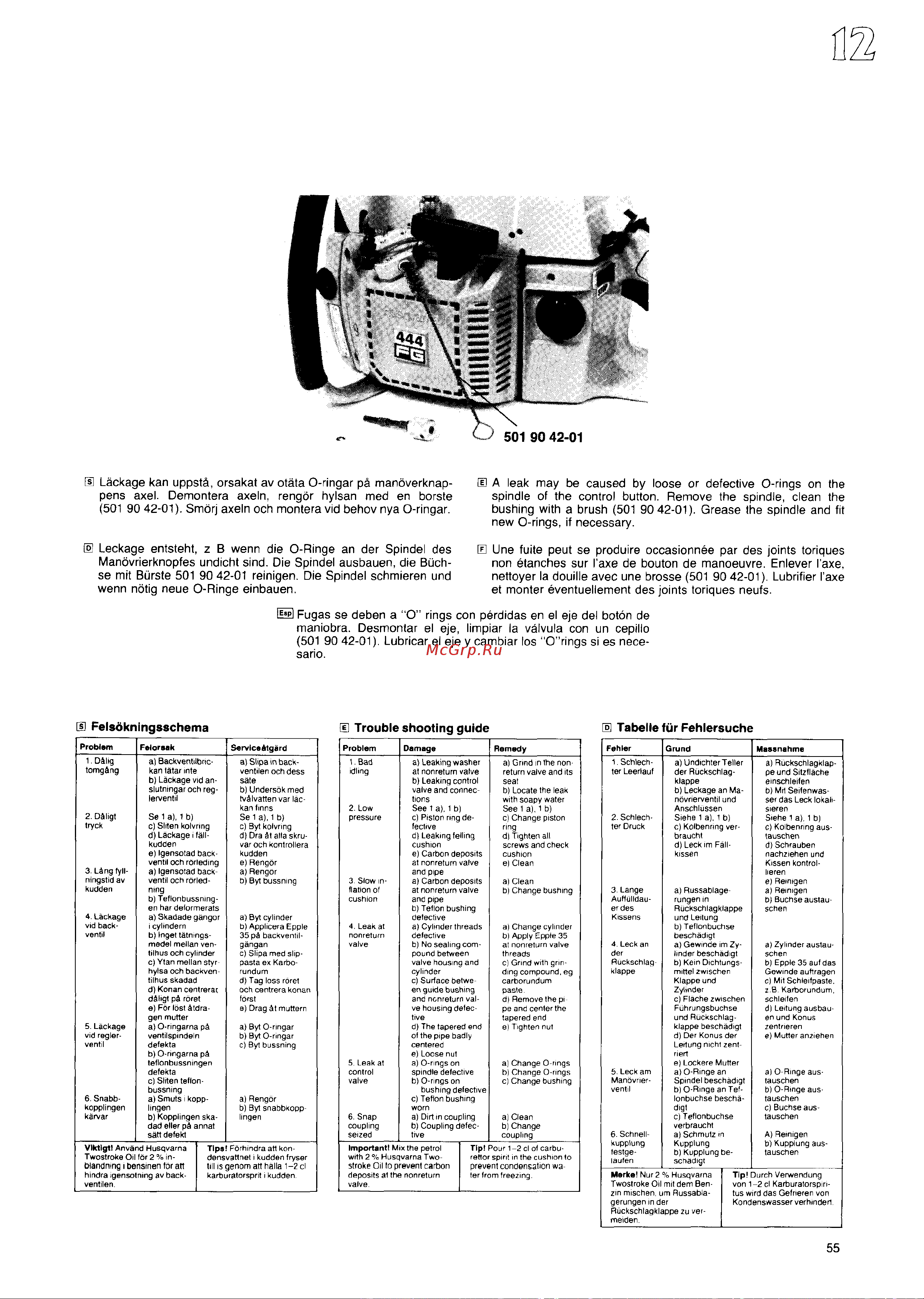 Husqvarna 40 (1987) [54/55] Nonretwn valve
