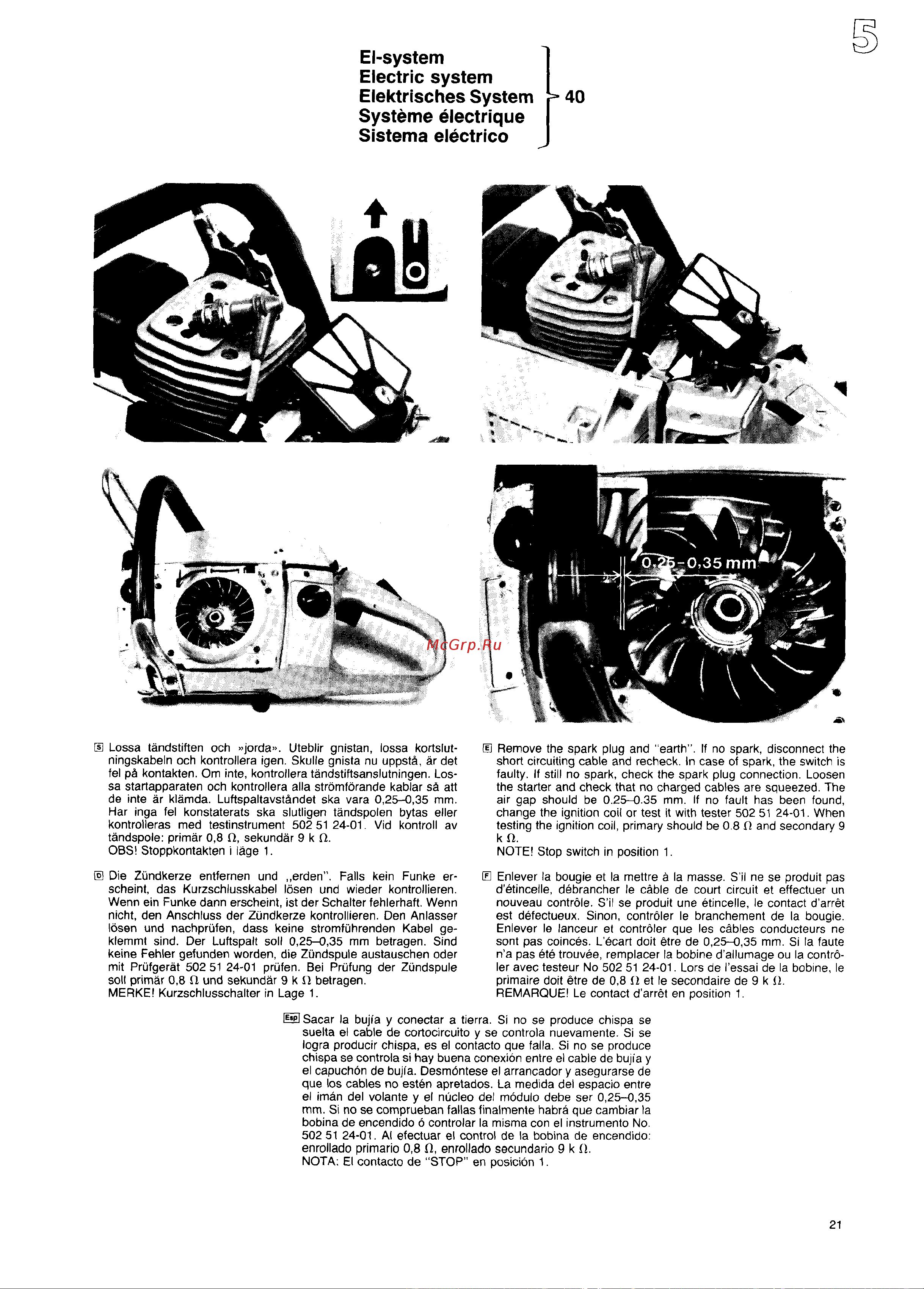 Husqvarna 44 (1987) [20/55] El system electric system