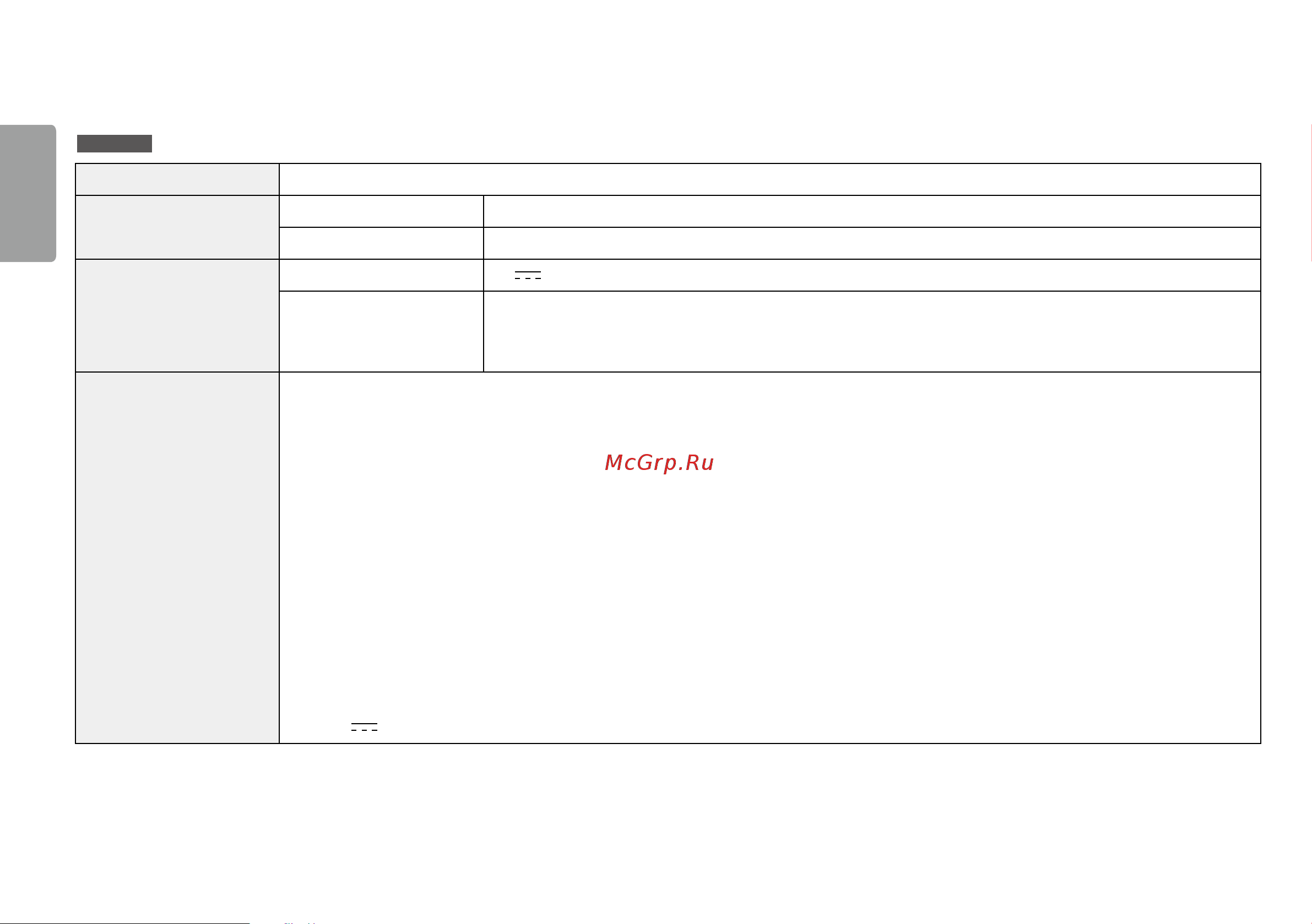 LG UltraWide 29WP500-B.AEU [20/26] Технические характеристики устройства