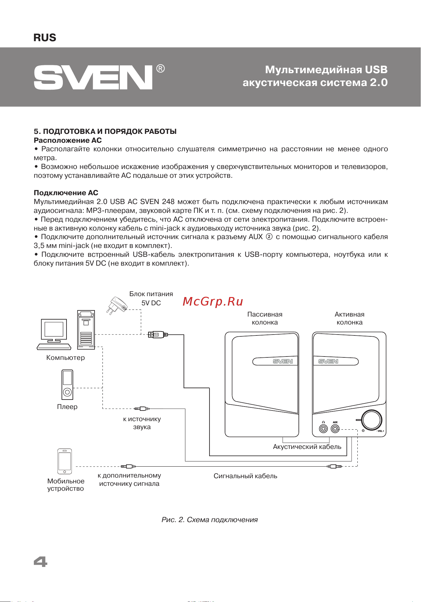 Sven 248 (SV-016333) [4/19] Мультимедийная usb