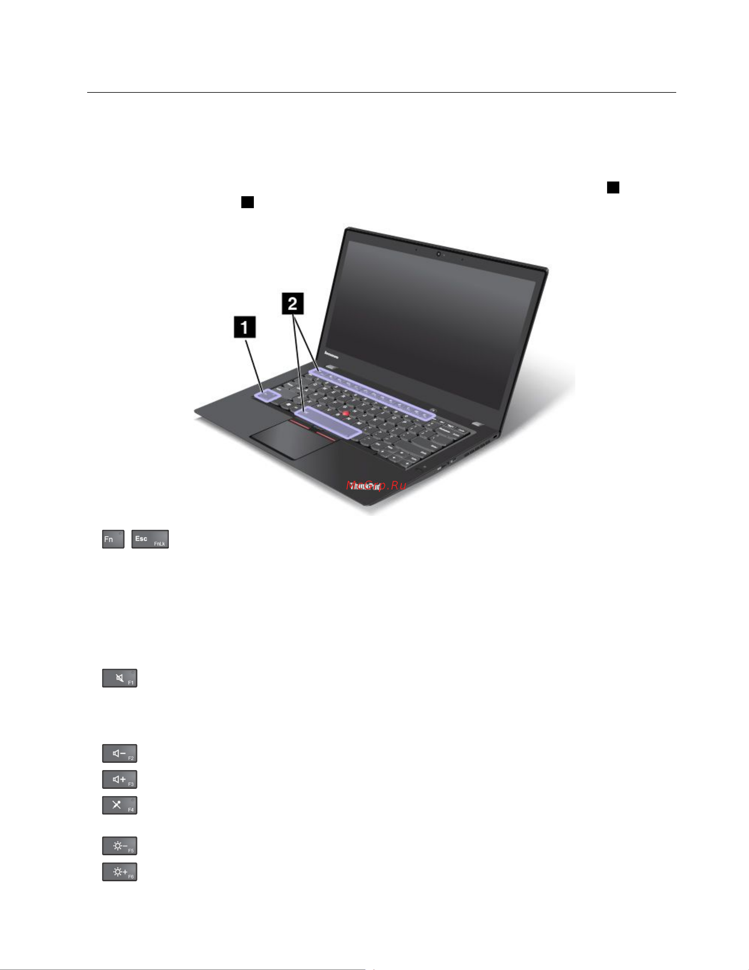 Lenovo ThinkPad X1 Carbon 20KH006DRT [45/181] Специальные клавиши