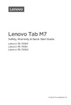 Lenovo Tab M7 TB-7305I 16Gb Руководство по эксплуатации