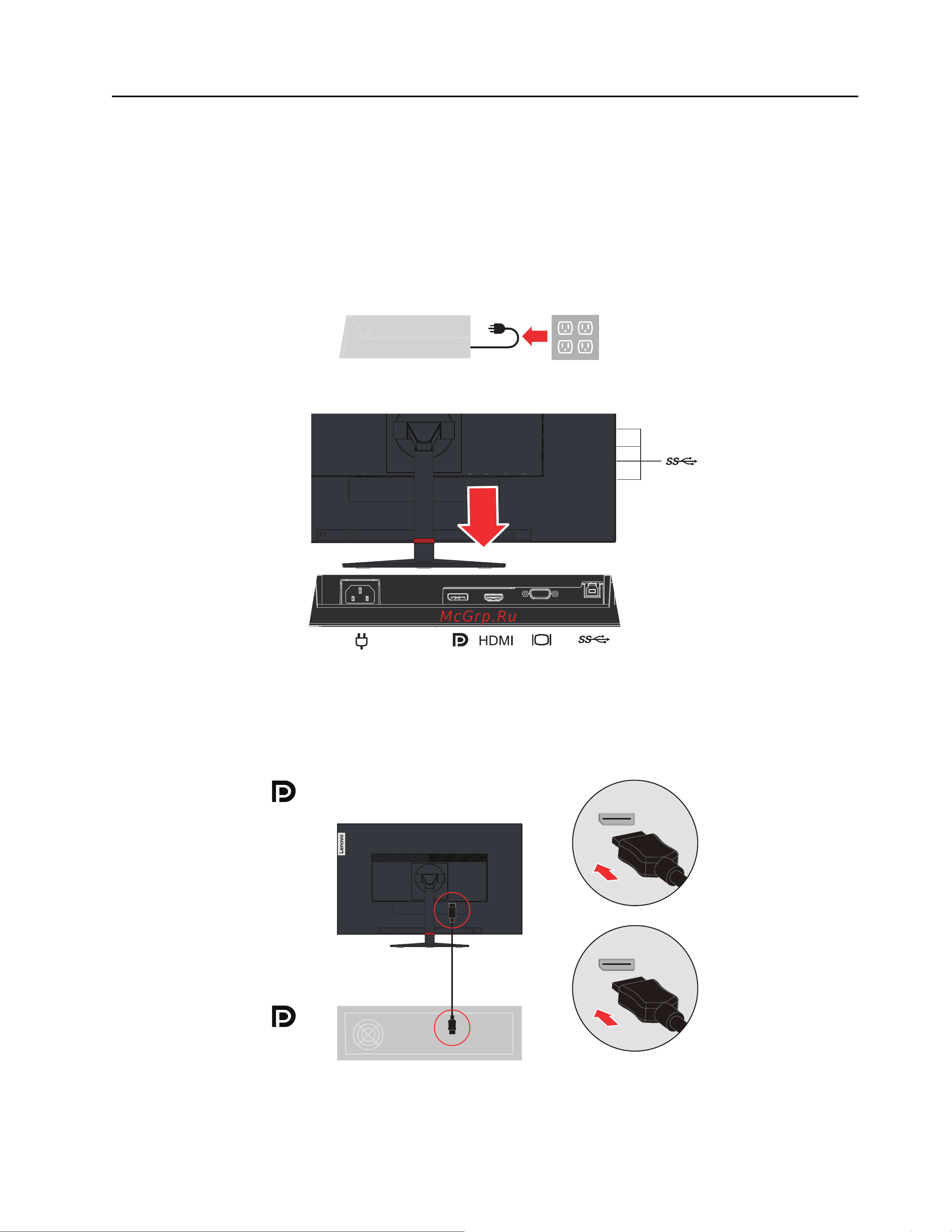 Lenovo T25d-10 [10/39] Подготовка монитора к работе