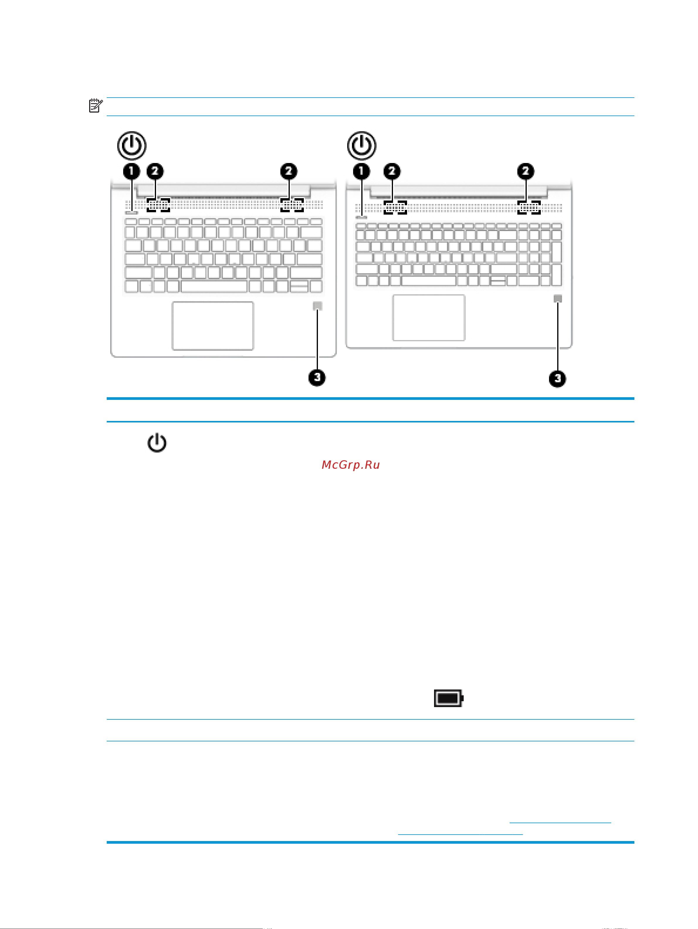 HEWLETT-PACKARD HP ProBook 440 G6 (5PQ20EA) [22/97] Кнопка динамики и устройство считывания отпечатков пальцев