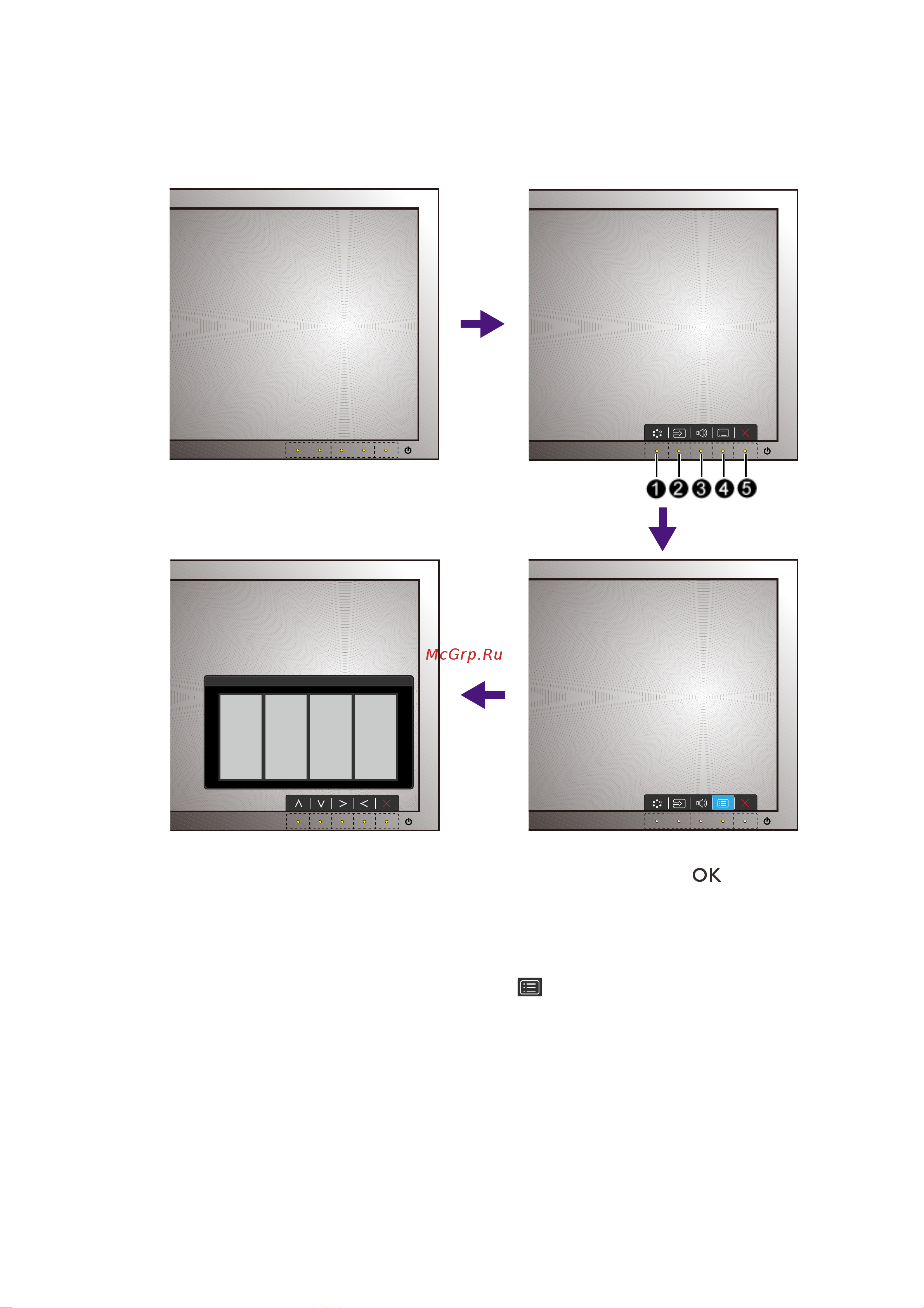 Benq PD3200Q (9H.LFALA.TBE) [33/66] Основные операции с меню
