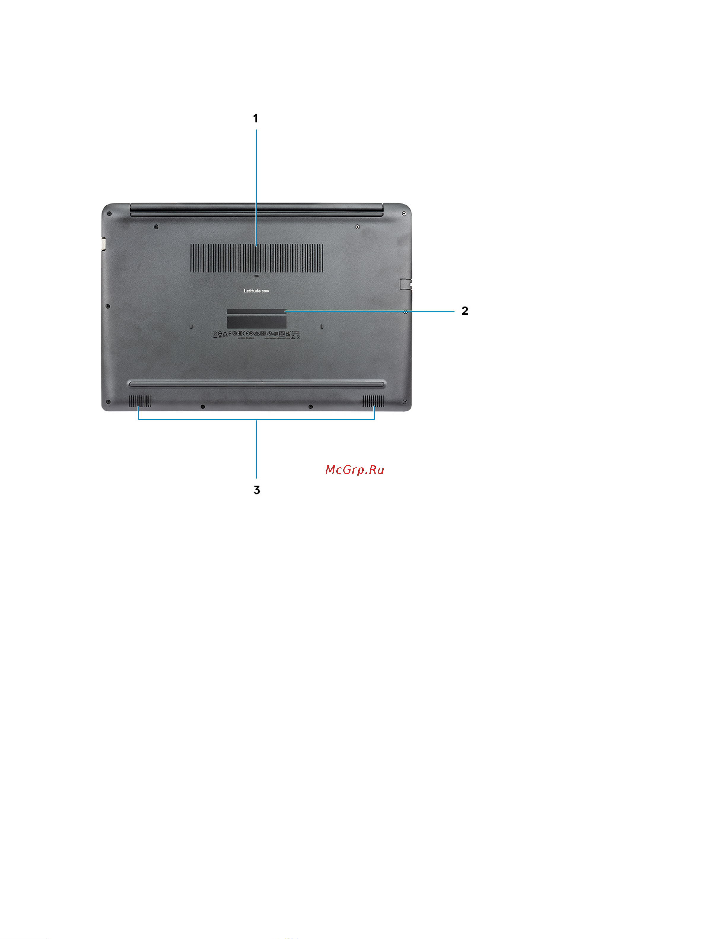 Dell Latitude 3500-1000 [10/39] Вид упора для рук