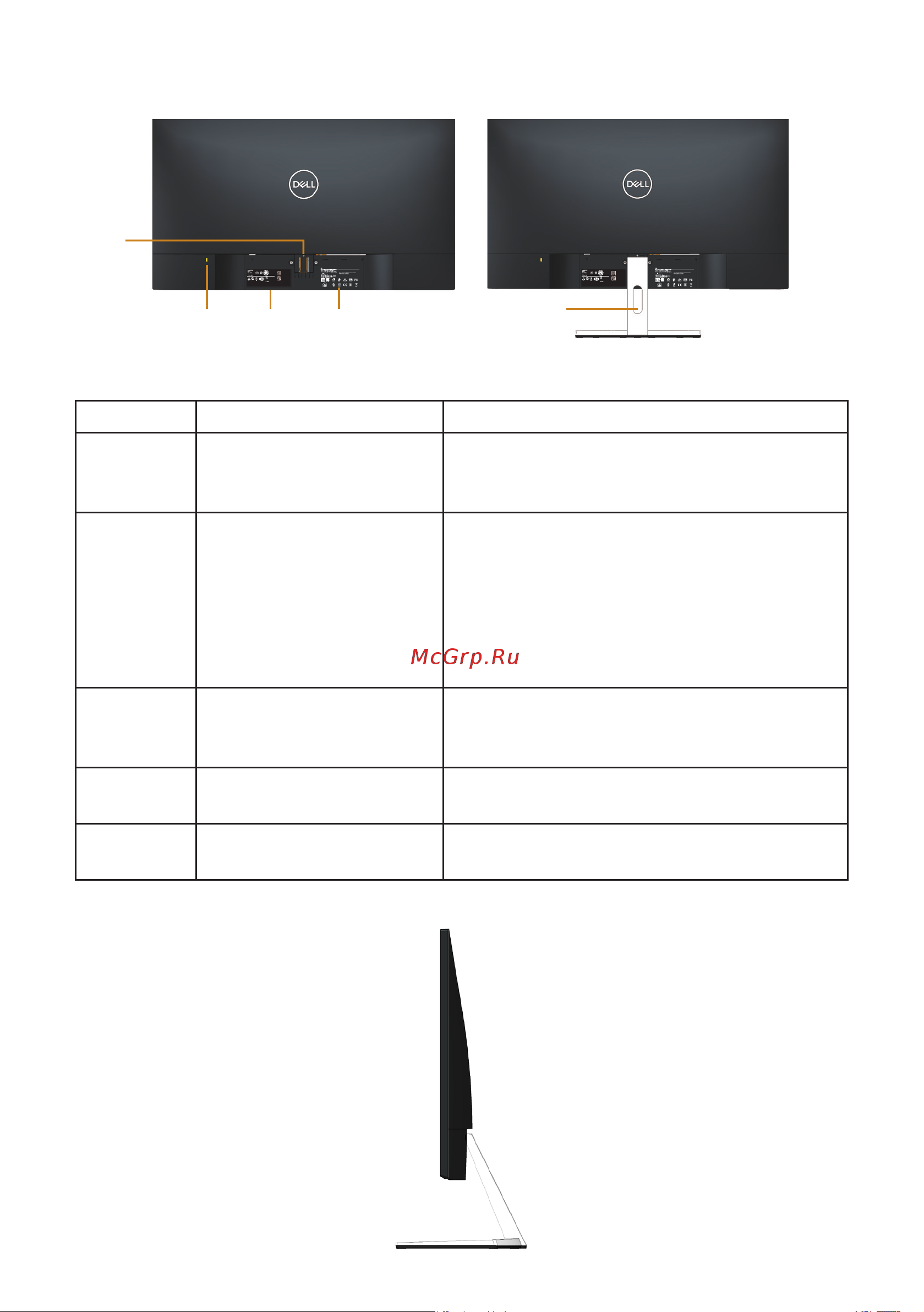 Dell S2419H [9/49] Вид сбоку