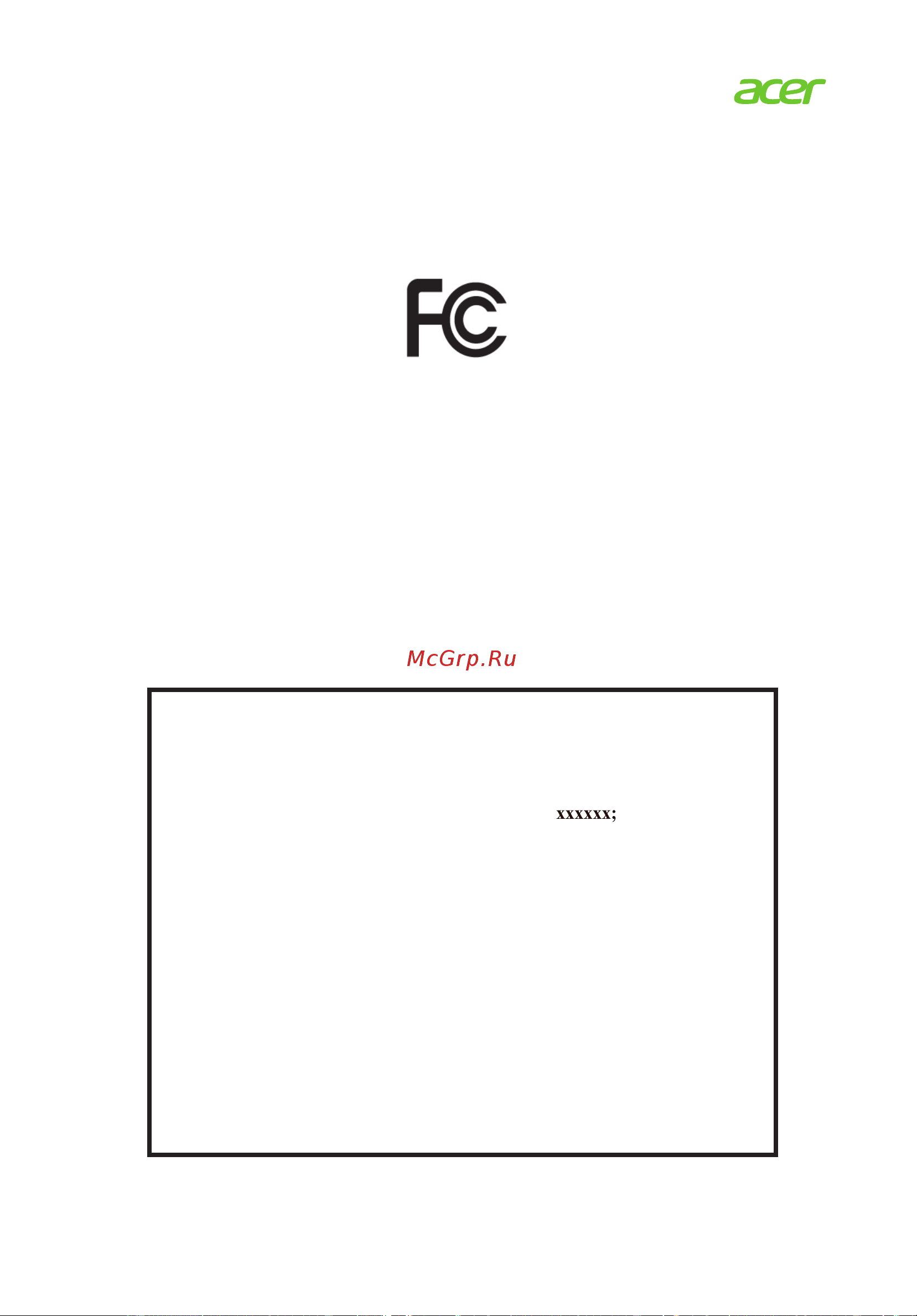 Acer ED273Awidpx (UM.HE3EE.A01) [11/27] Federal communications commission declaration of conformity