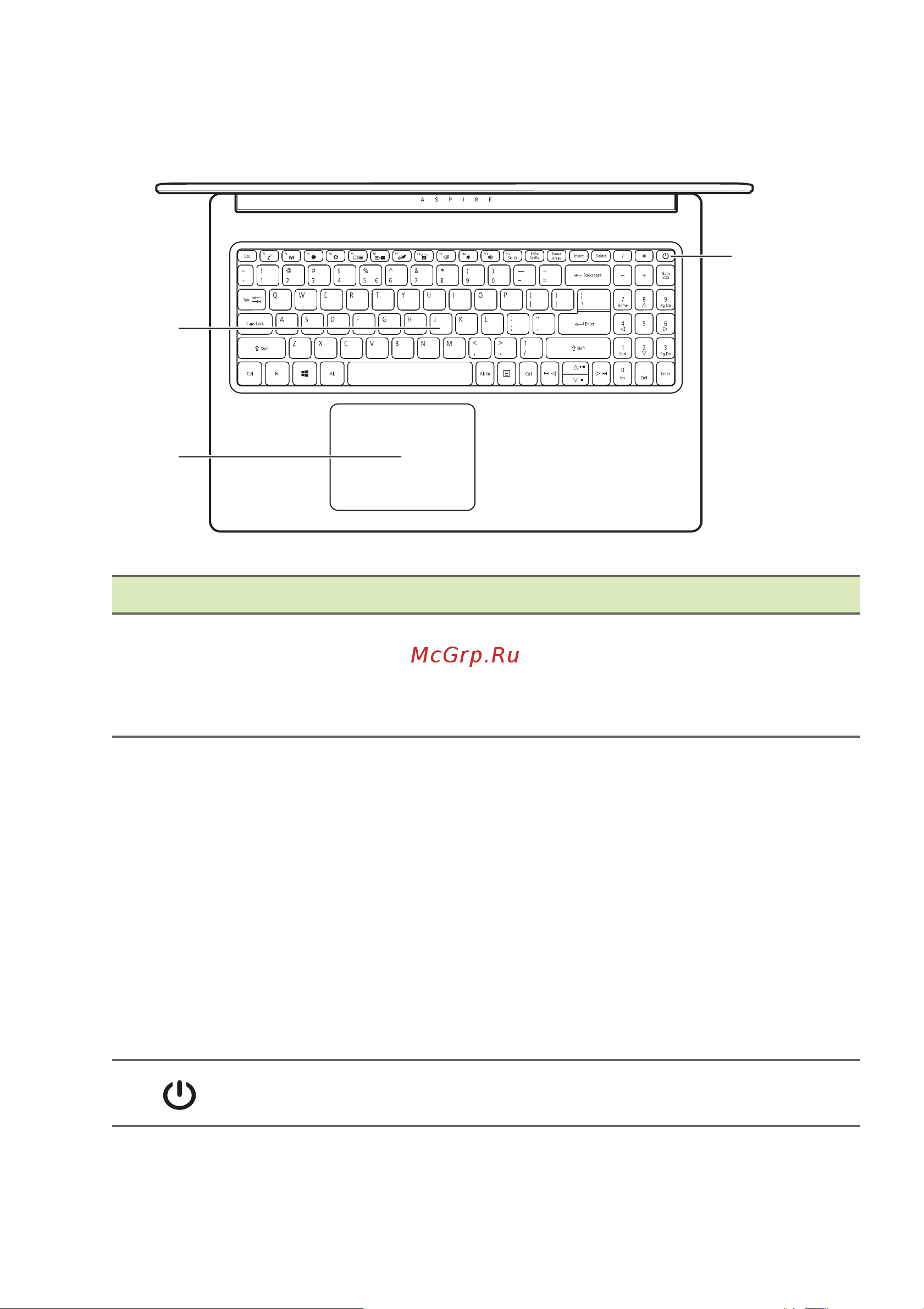 Acer Aspire A315-54K-33XX (NX.HEEER.008) [11/83] Вид клавиатуры