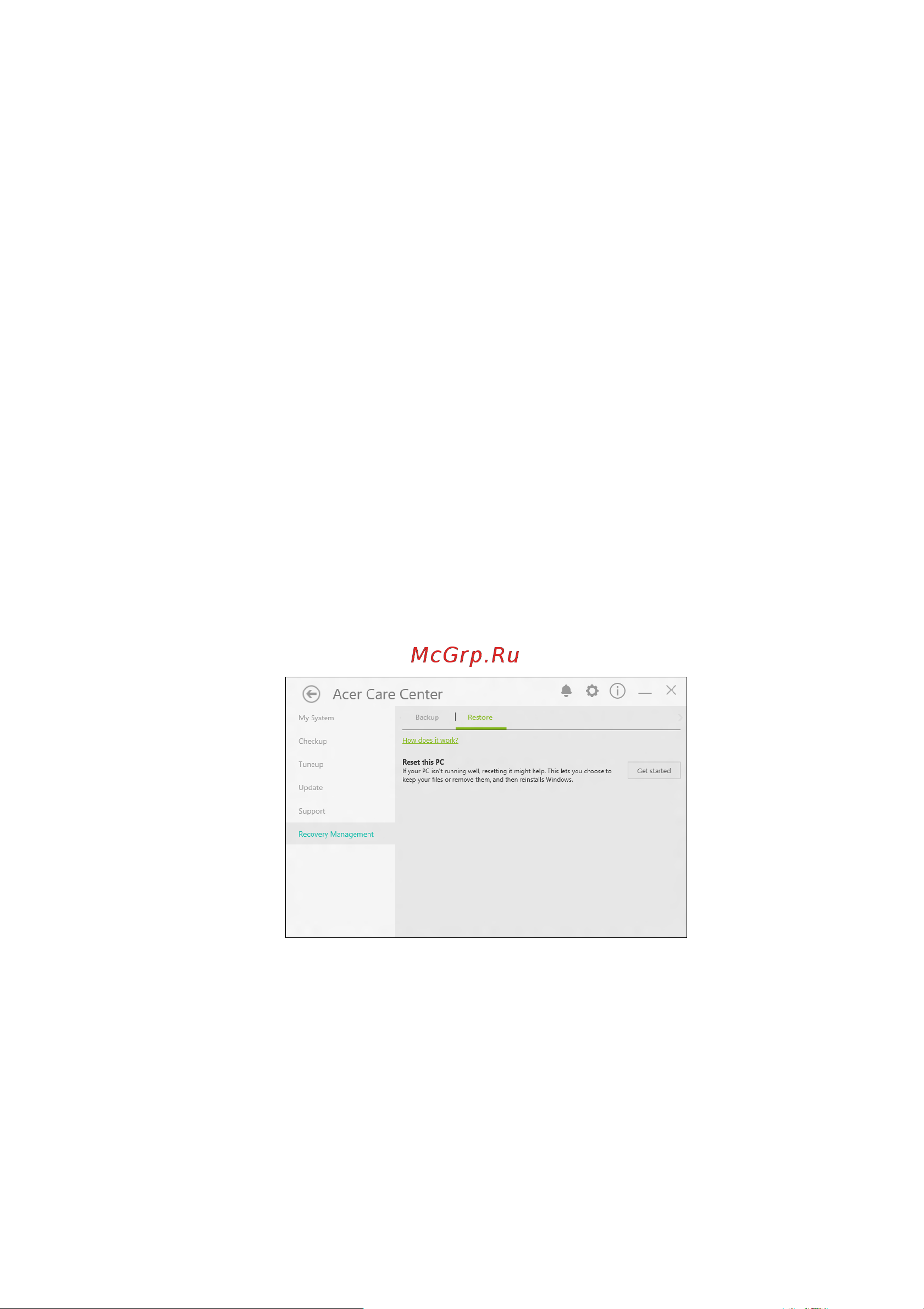 Acer Aspire A315-42-R599 (NX.HF9ER.024) [26/83] Восстановление компьютера