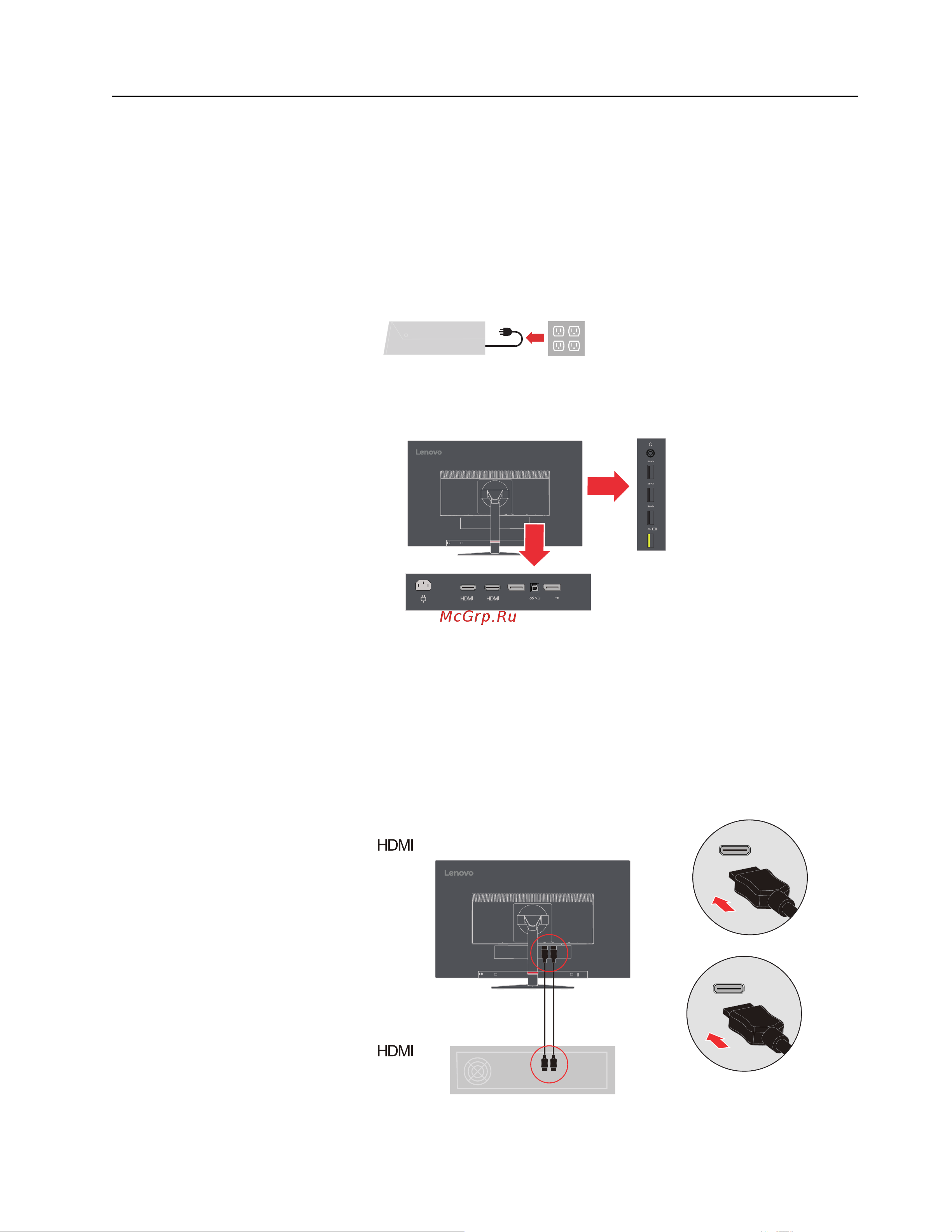 Lenovo ThinkVision P24h-10 [9/41] Подготовка монитора к работе