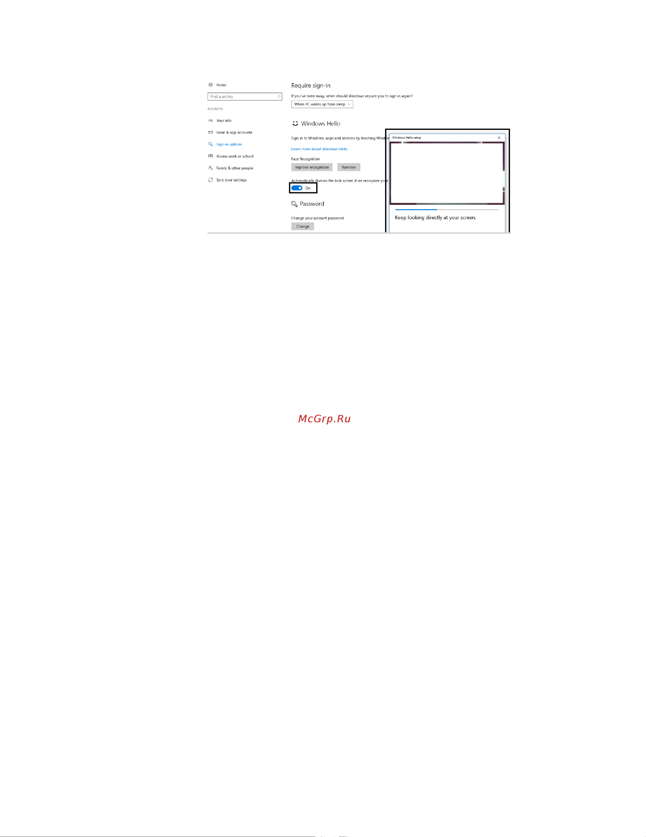 Lenovo TIO 27 (10YFRAT1EU) [23/54] Scanning your face information and enable face recognition to unlock your computer