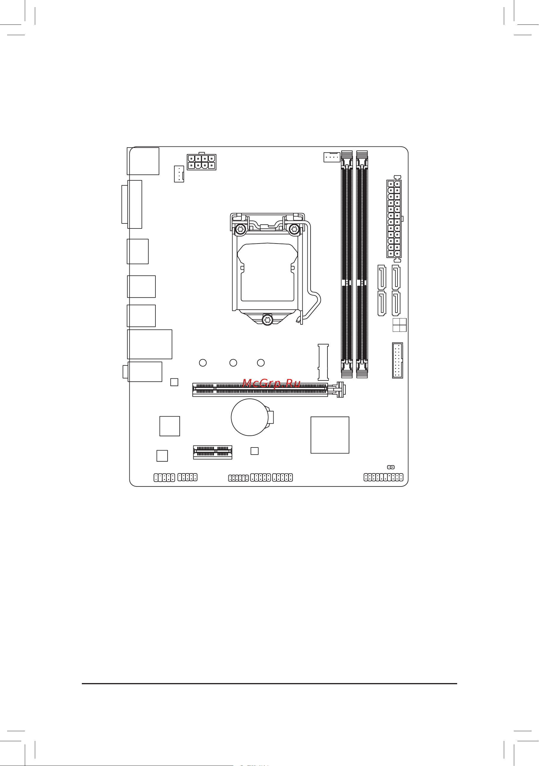 Gigabyte B365 S1151 MATX B365M H [4/44] B365m h motherboard layout