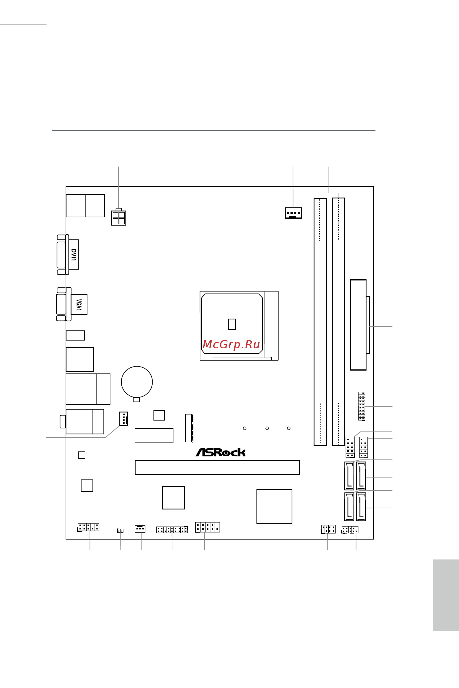 ASRock AMD B350 SAM4 MATX AB350M-HDV R4.0 [12/83] Motherboard layout