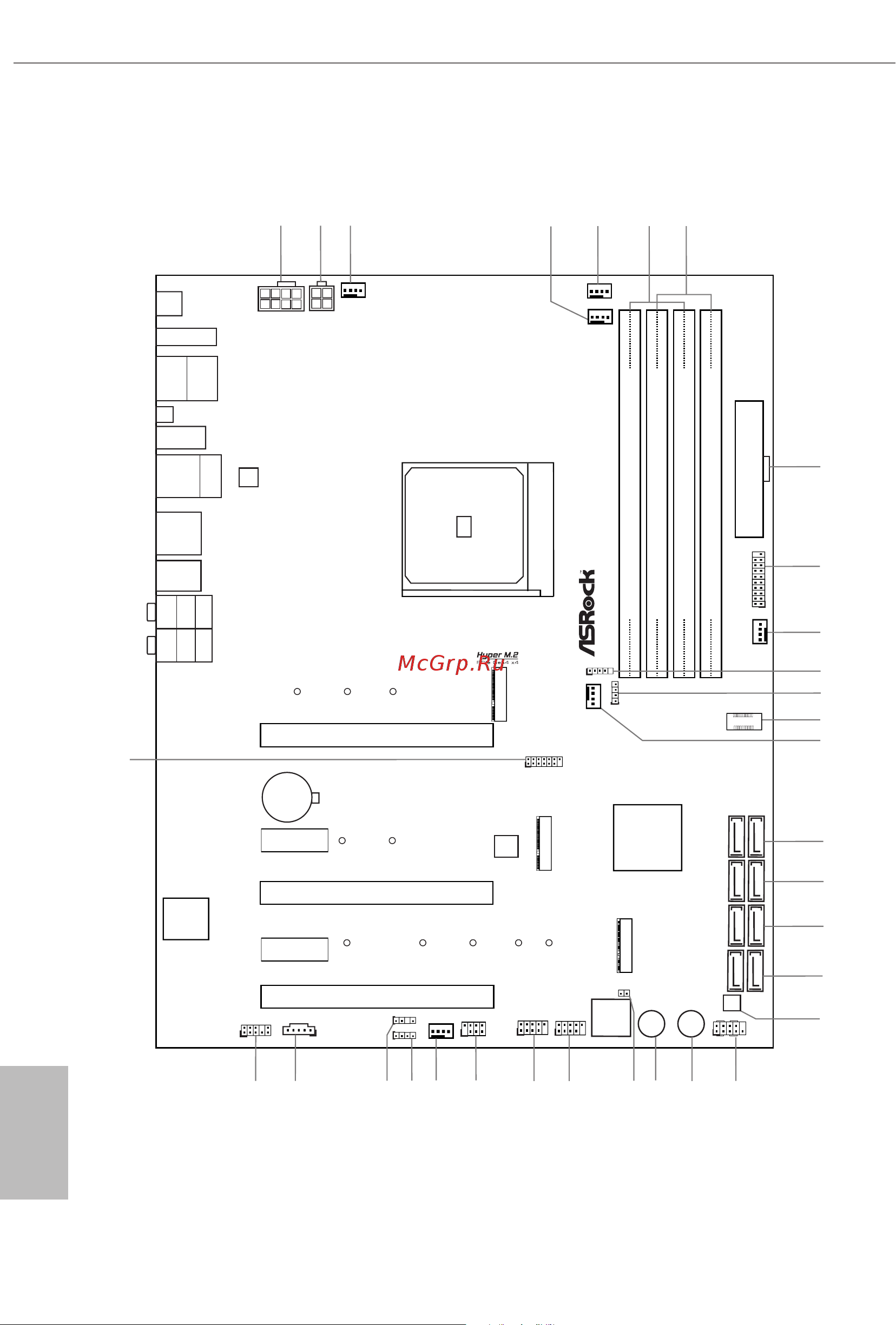ASRock AMD X570 SAM4 ATX X570 TAICHI [15/109] Motherboard layout