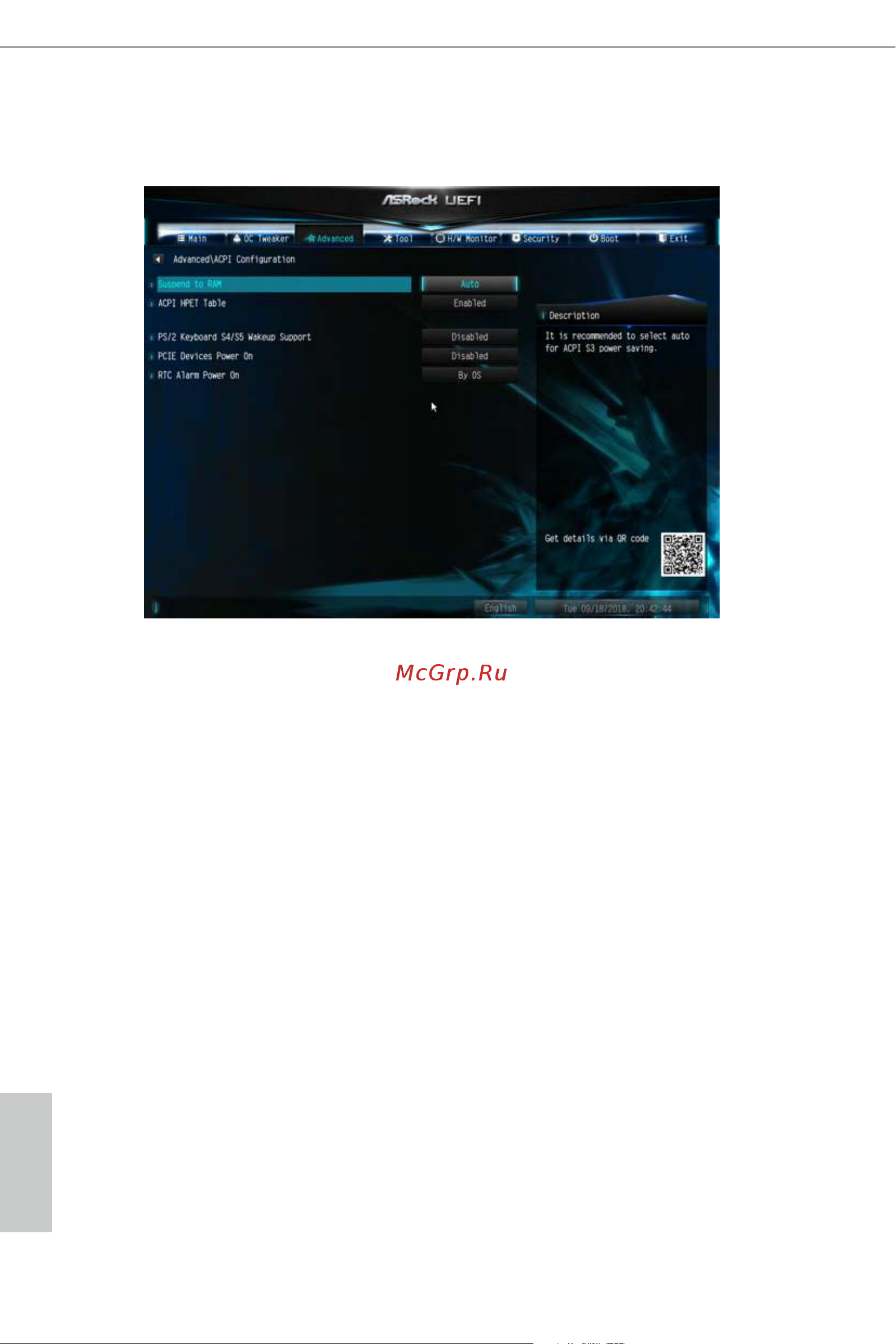 ASRock AMD A320 SAM4 MATX A320M-DVS R4.0 [63/83] Acpi configuration