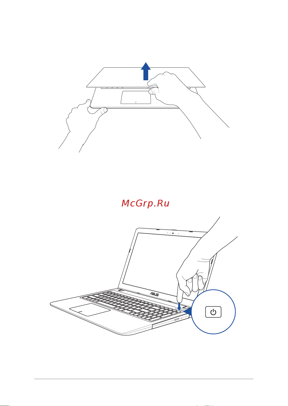 Asus X543UA-GQ1836T 90NB0HF7-M28560 [26/102] Нажмите кнопку питания