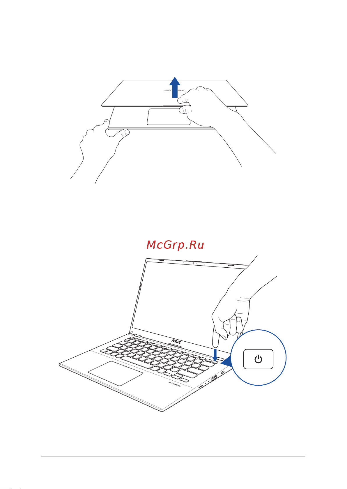 Asus X512FA 90NB0KR3-M06430 [32/102] Нажмите кнопку питания