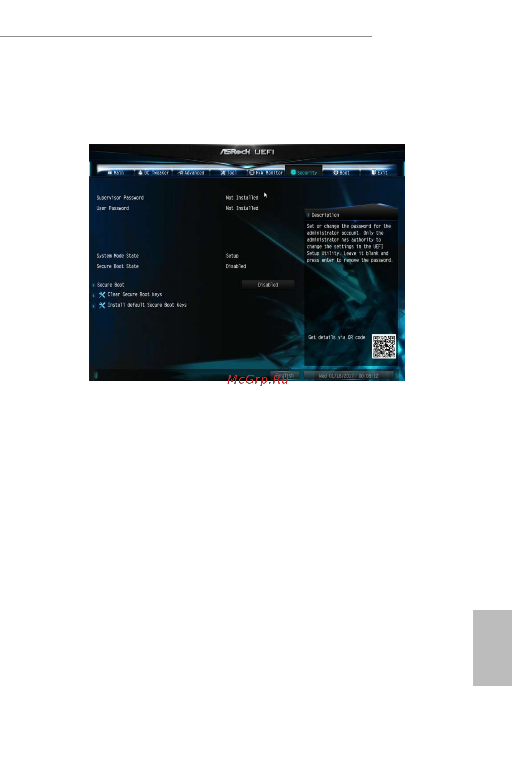 ASRock AMD A320 SAM4 MATX A320M PRO4 R2.0 [72/78] Security screen