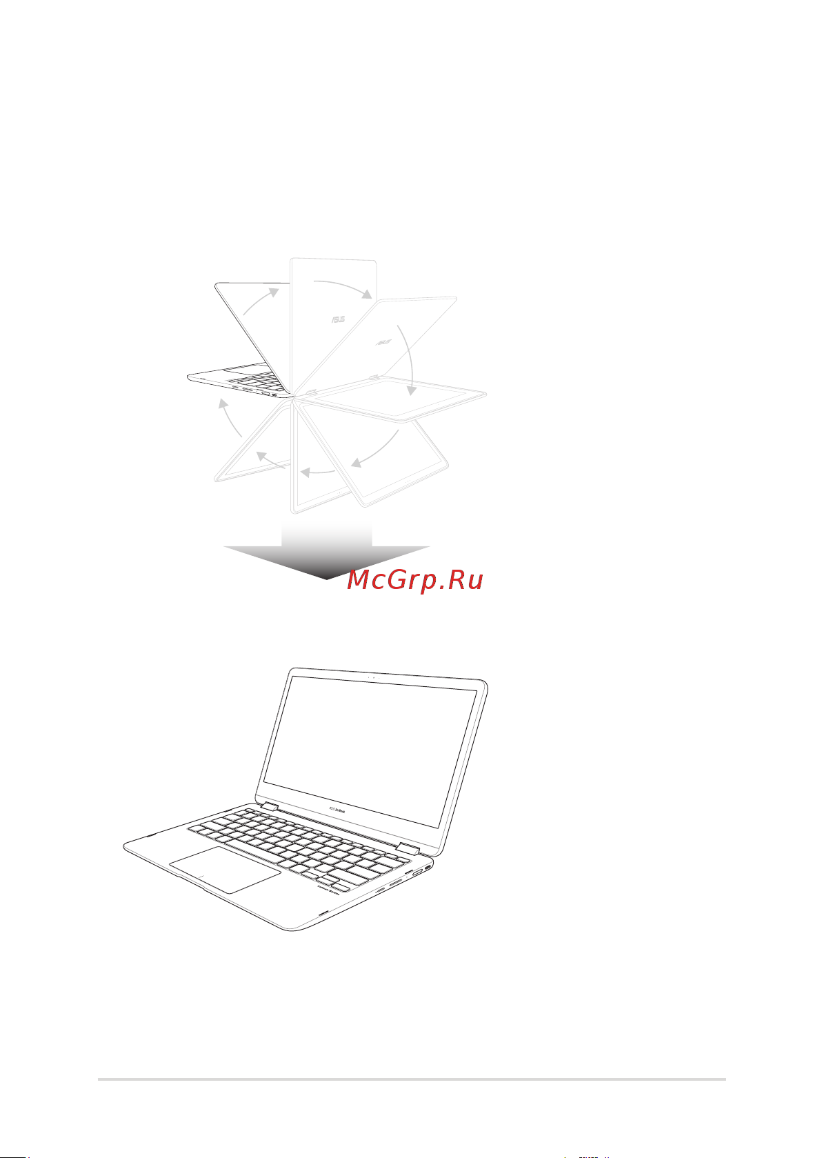 Asus Flip Touch UX370UA-C4202T 90NB0EN2-M10500 [41/108] Поворот дисплея