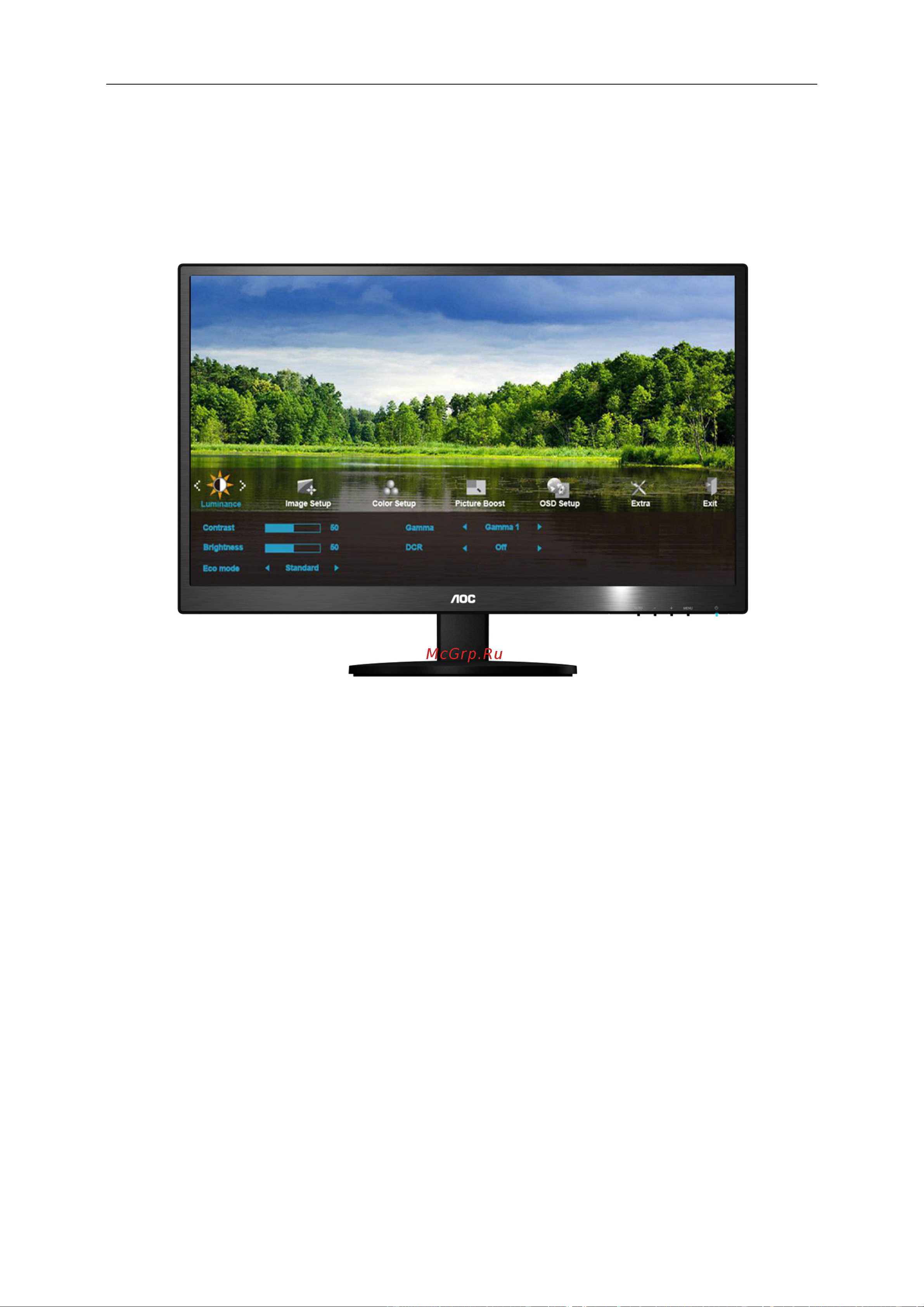 AOC ValueLine M2470SWDA2 [21/63] Hacтpoйкa зкpaннoгo мeню