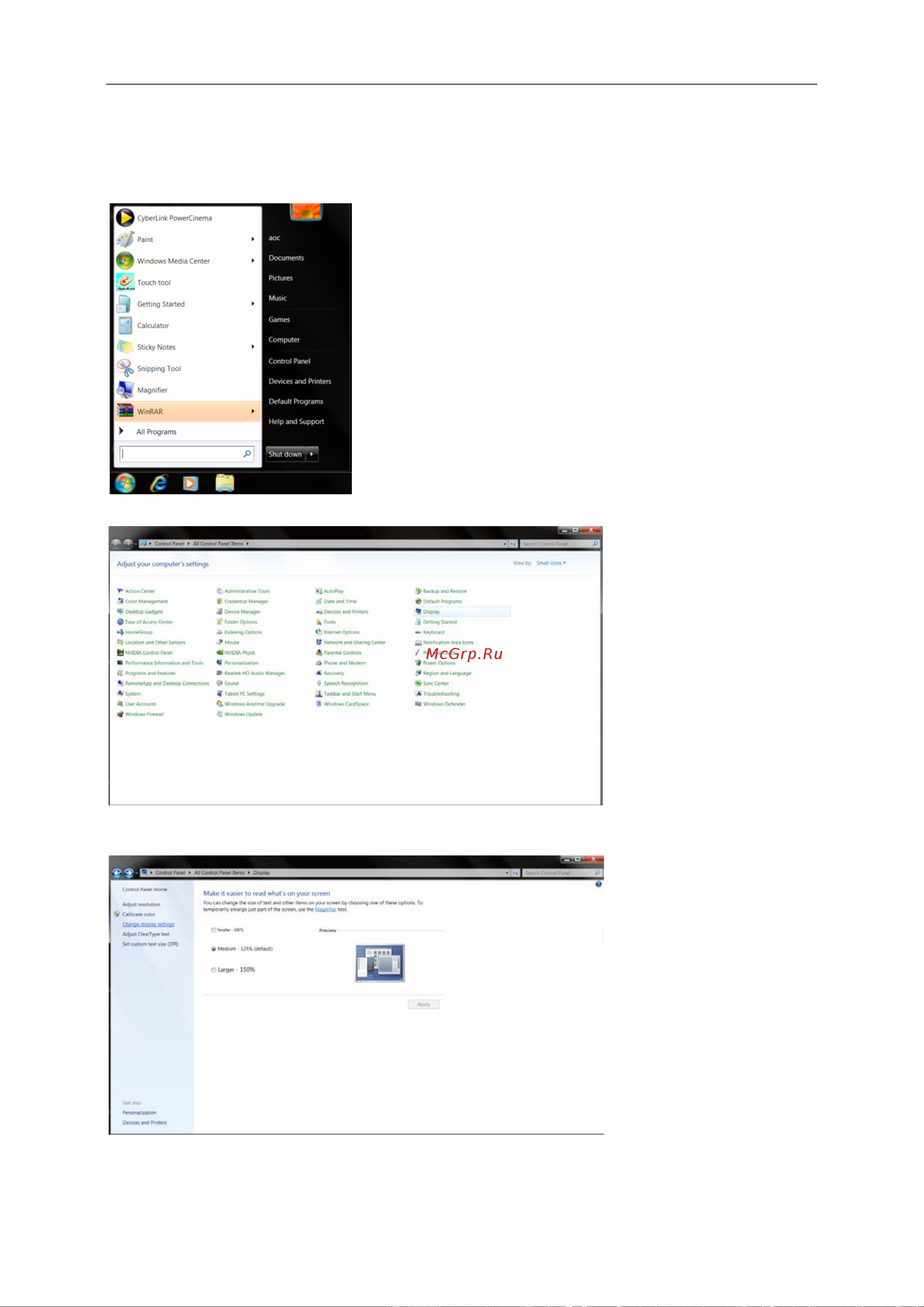 AOC Professional Q2577PWQ [37/70] Windows 7
