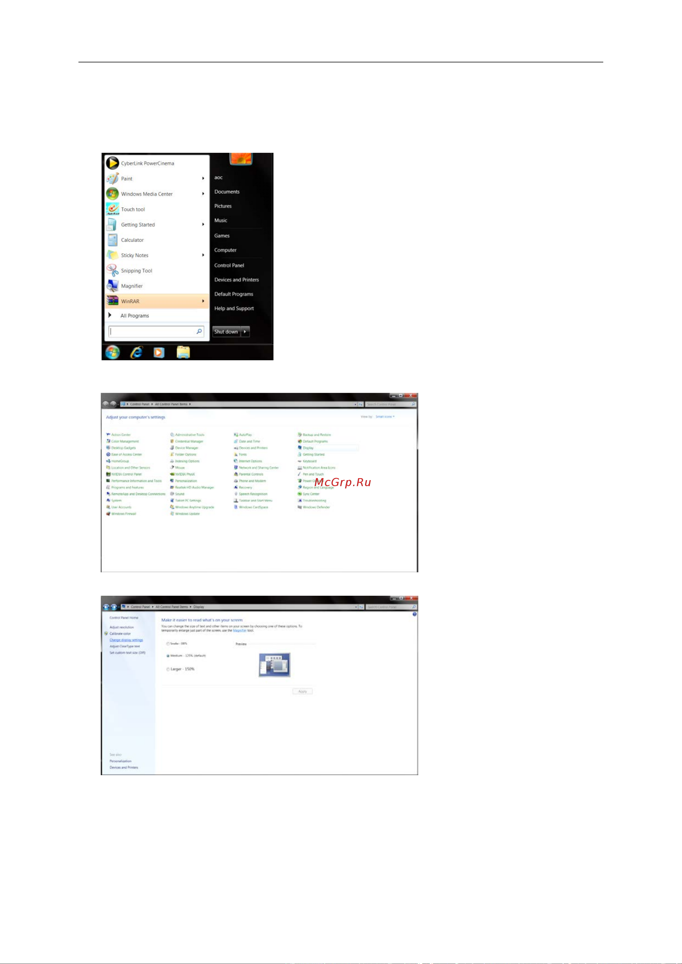 AOC Gaming G2590FX [39/61] Windows 7