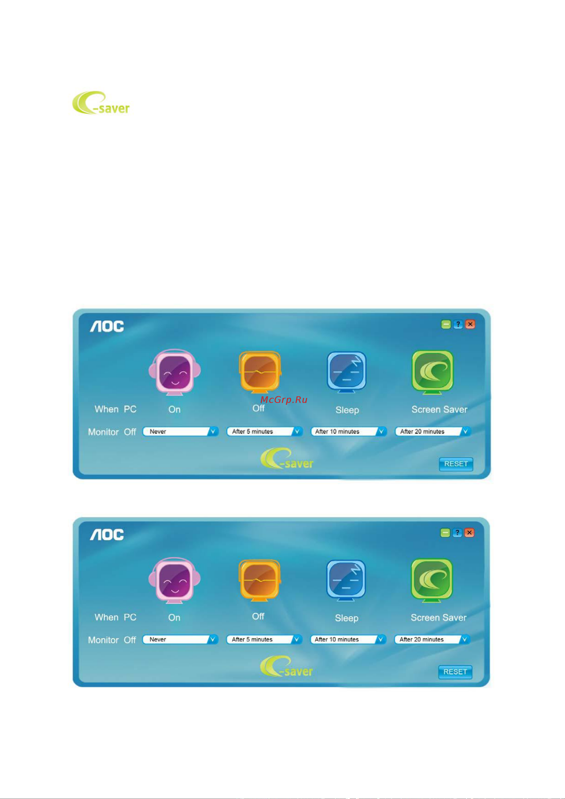 AOC Professional l960SRDA [43/66] E saver