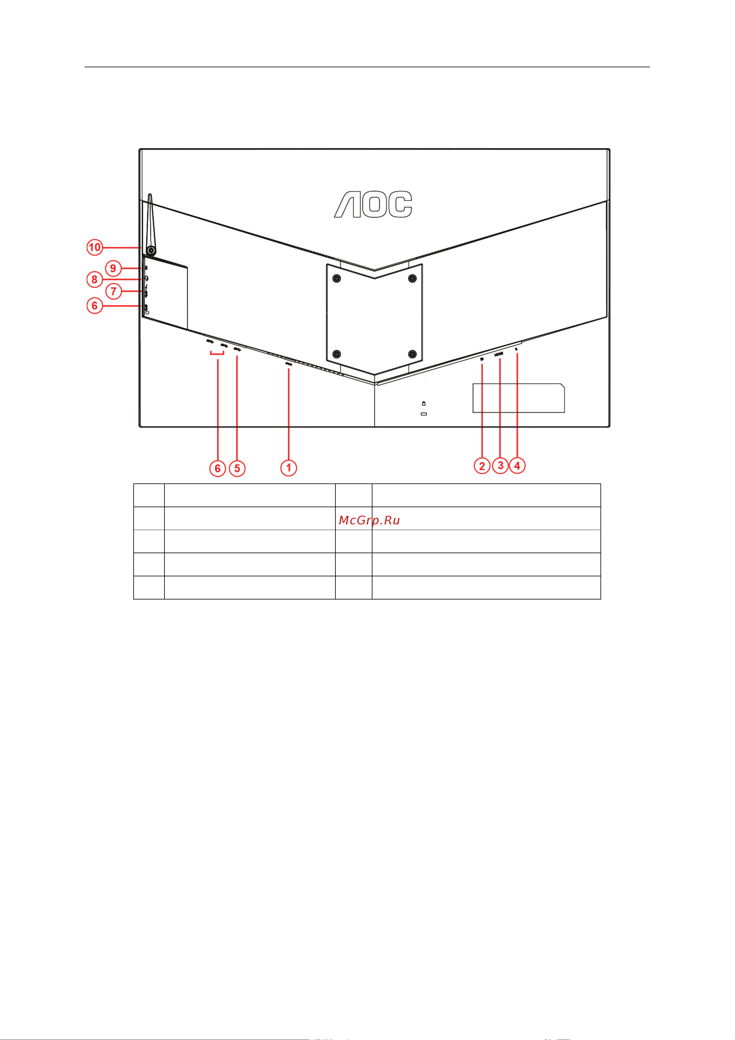 AOC AG271QG [12/53] Подключение монитора