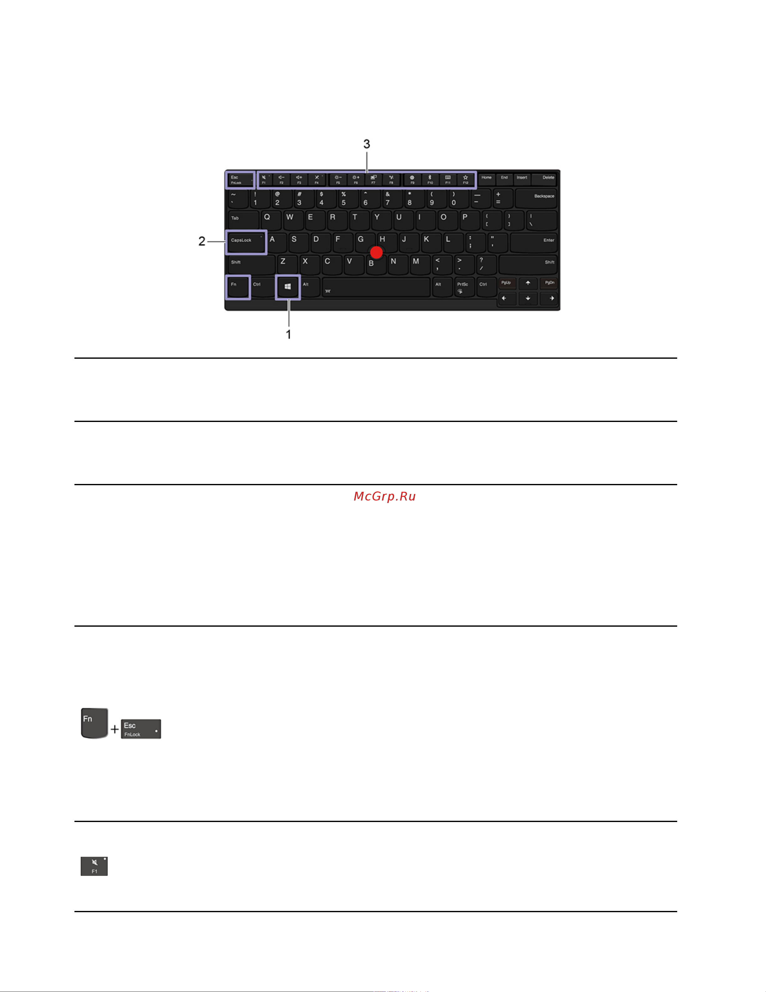 Lenovo ThinkPad X1 7 (20QD003ERT) [24/120] Использование сочетаний клавиш