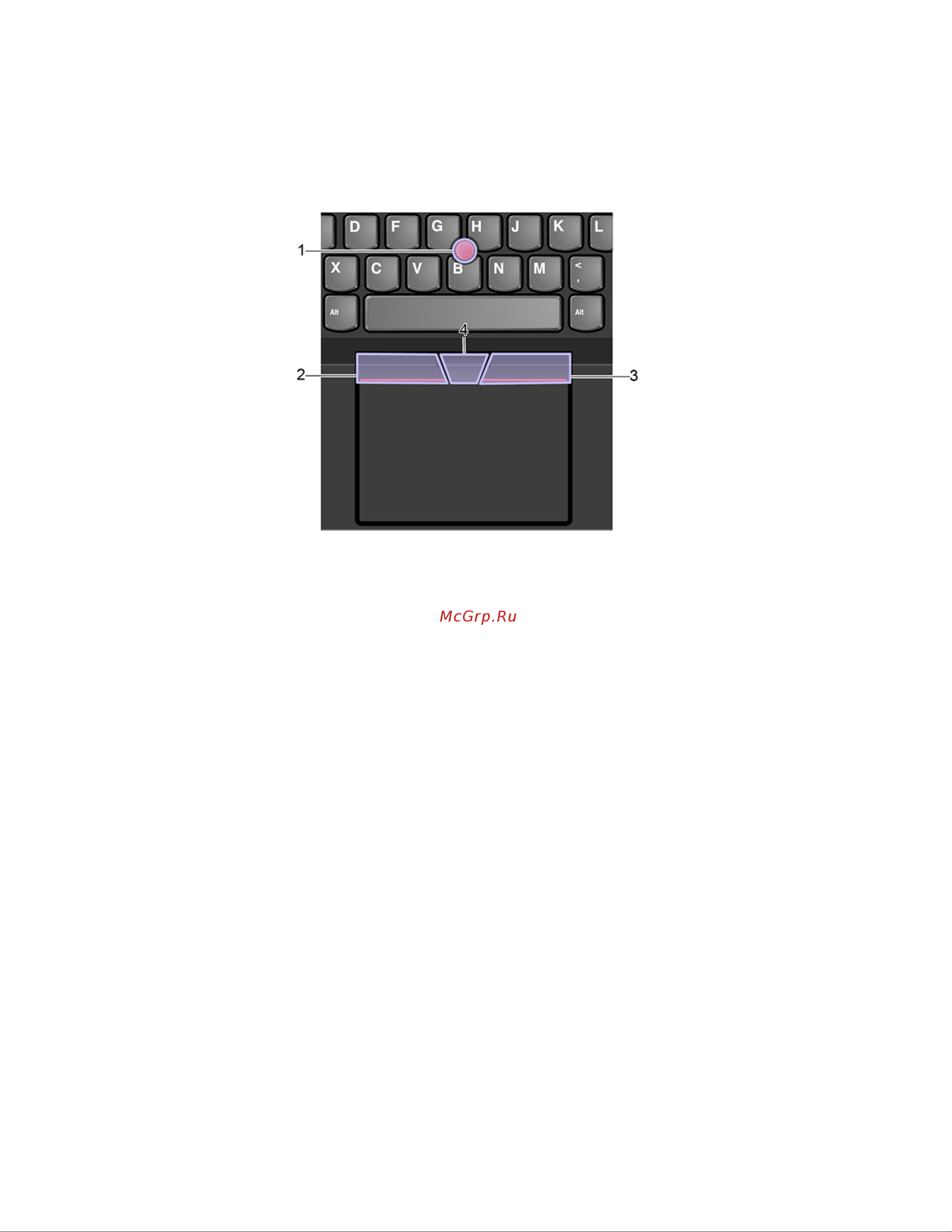 Lenovo ThinkPad X1 7 (20QD003ERT) [26/120] Использование манипулятора trackpoint