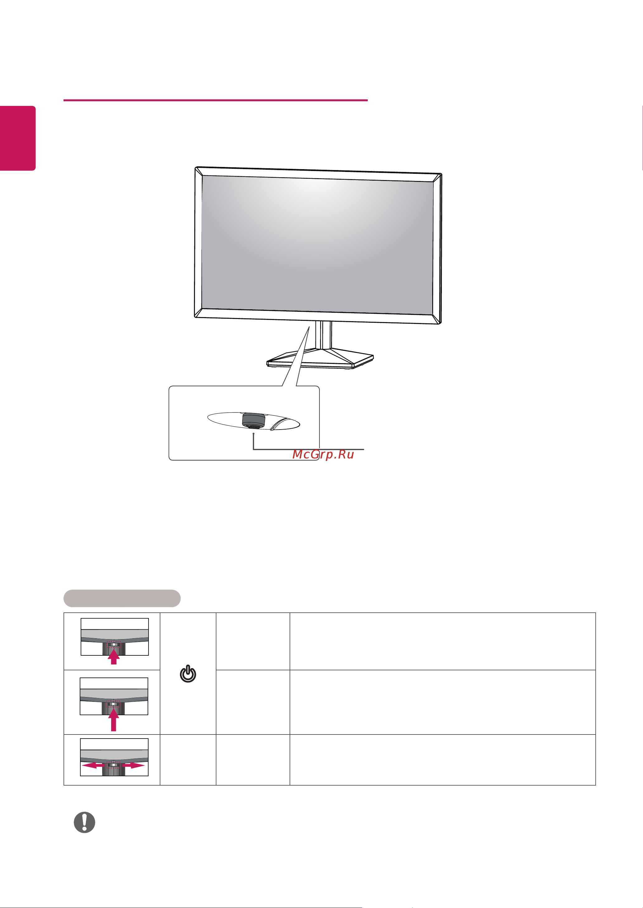 LG 24MK430H [6/29] Описание компонентов и кнопок