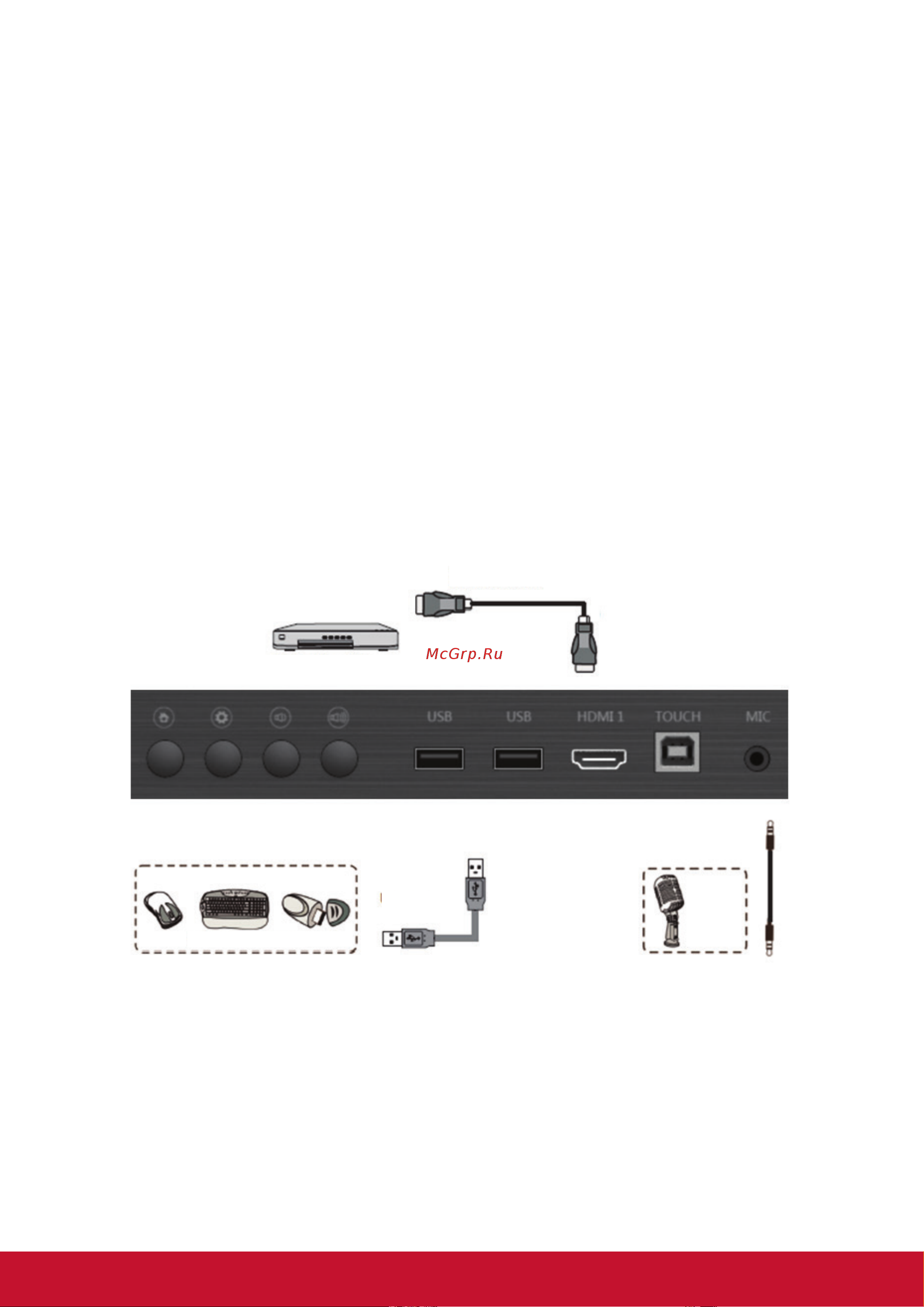 Viewsonic IFP6560 [25/102] Подключение устройств usb hdmi или media