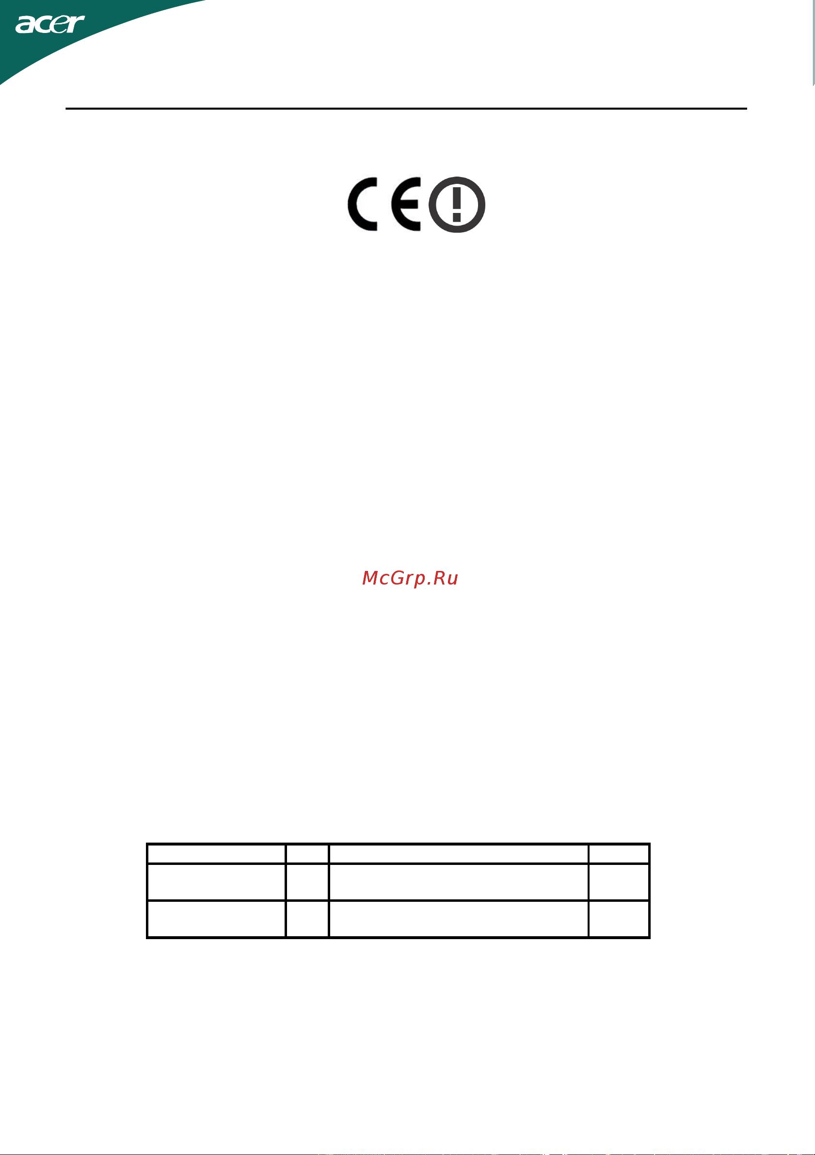 Acer D241H [21/43] Declaration of conformity