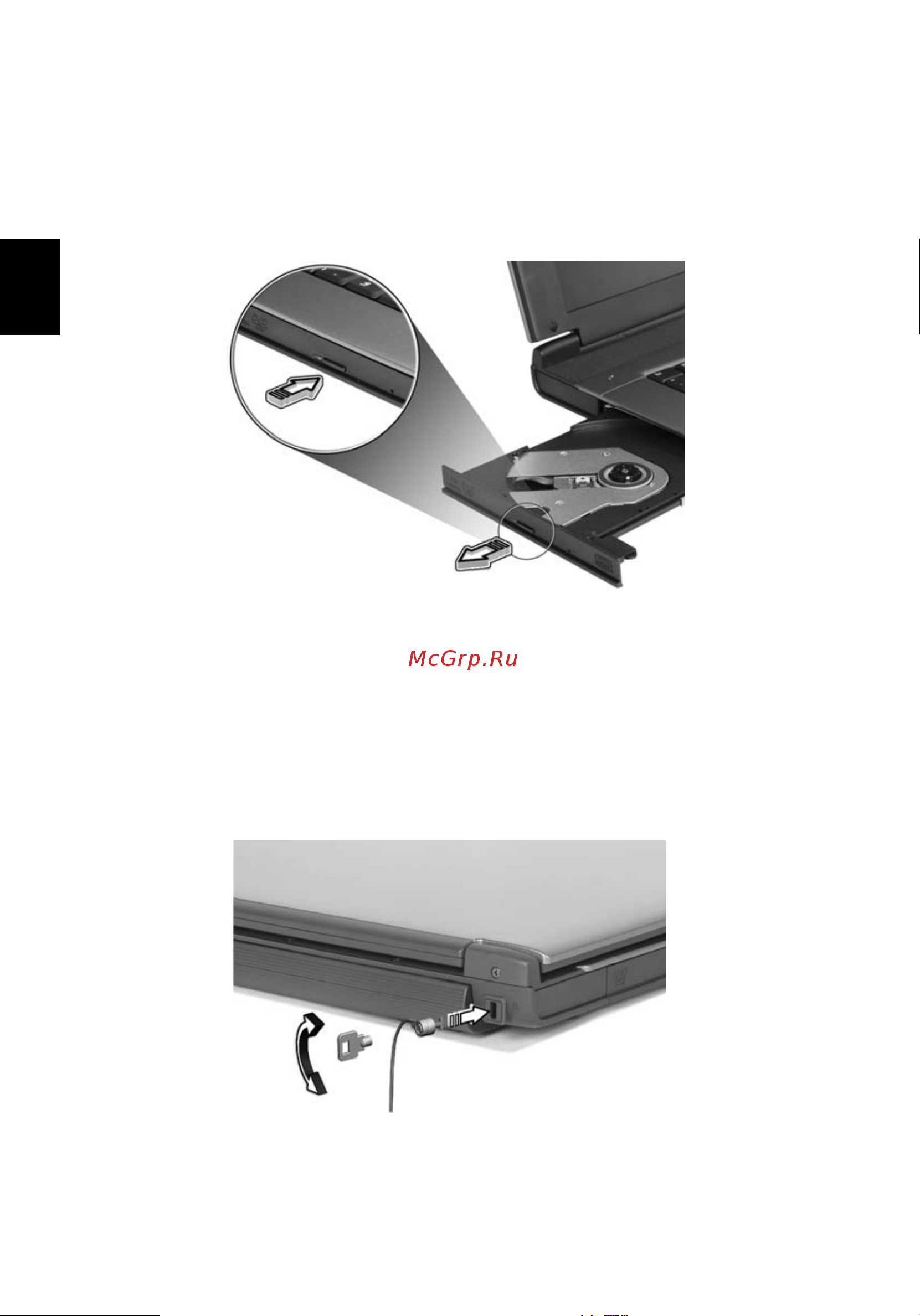 Acer Aspire 1650Z [28/74] Извлечение лотка оптического cd или dvd привода