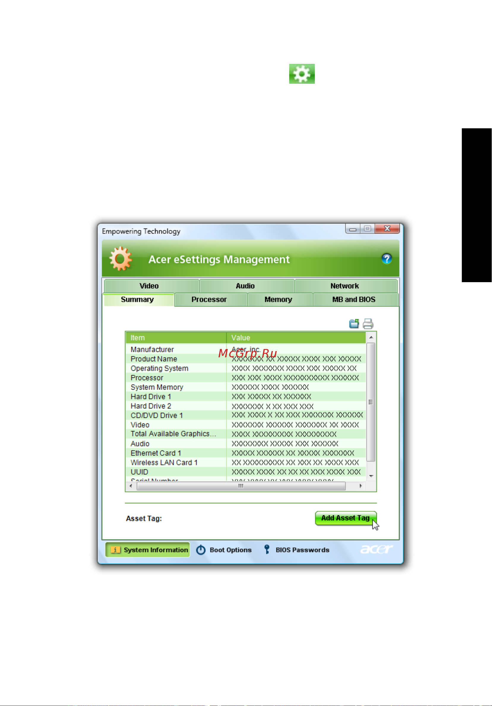 Acer Aspire 5920G [37/123] Acer esettings management