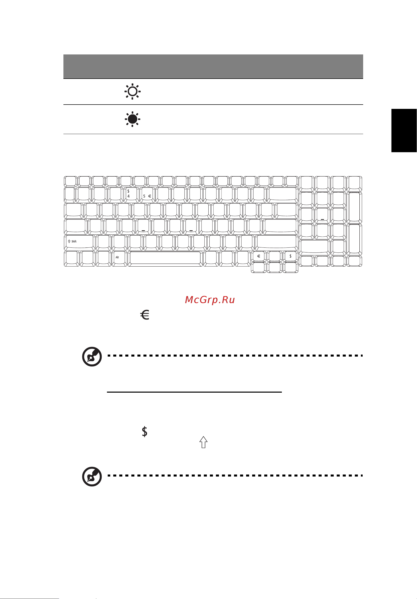 Acer Aspire 7520G [59/124] Специальная клавиша